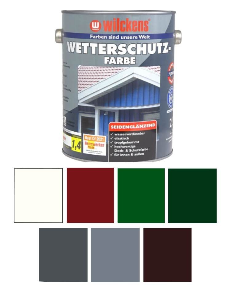 Wilckens Farben Wetterschutzfarbe 2,5 Liter Schwedenrot