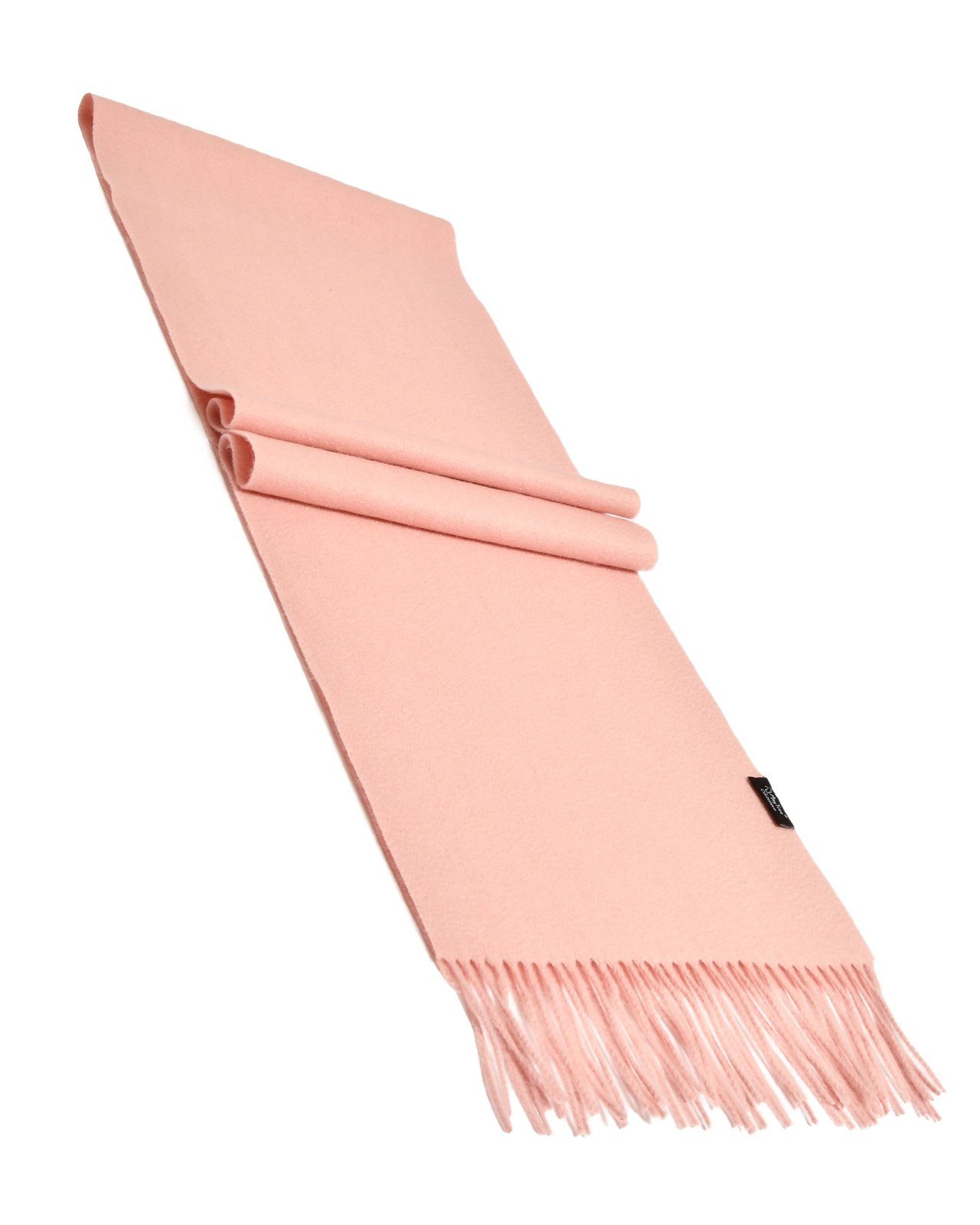 Kaschmirschal 30cm, einfarbig Fransen, Kaschmir x MayTree Rose, 100% mit (Stück, 180 Unisex, 1-St),