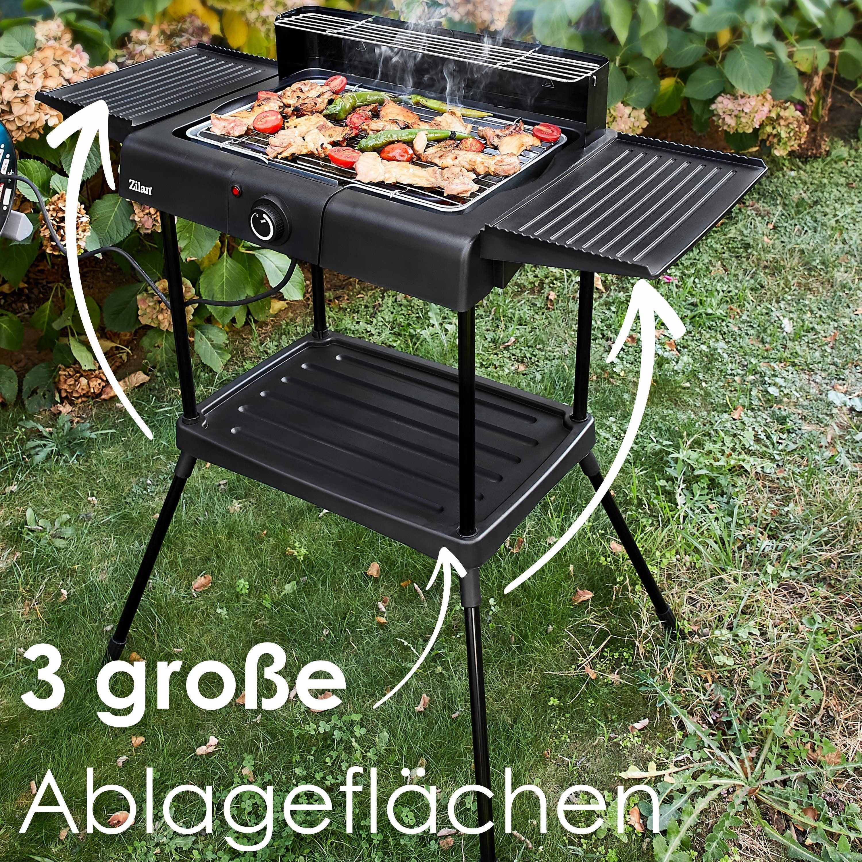Zilan Tischgrill ZLN-3789, 2400 W, Windschutz