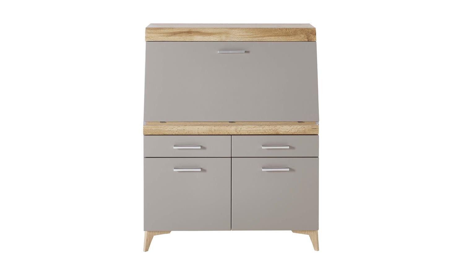 Innostyle Sekretär Sekretär Secret MDF basalt Eiche Altholz 98/124/42 cm