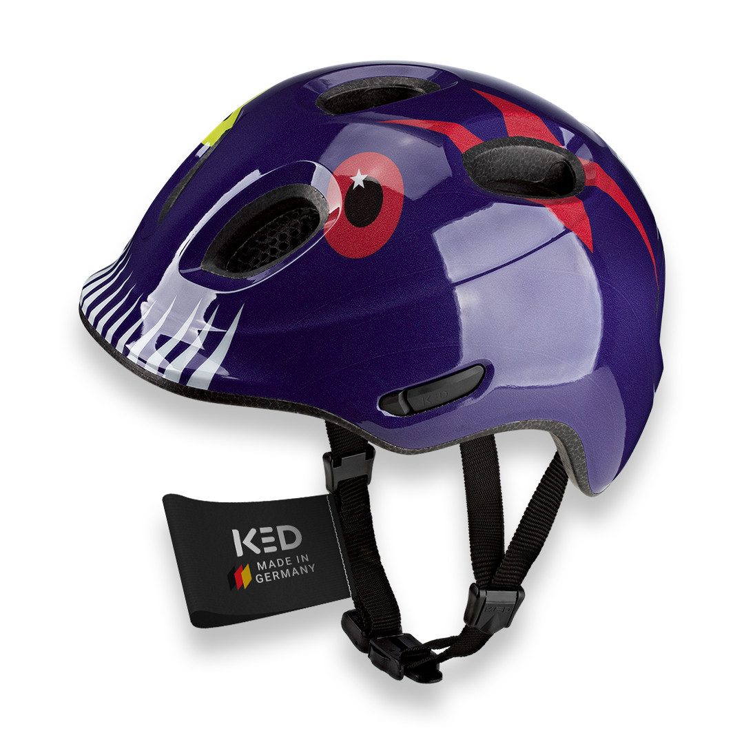 KED Kinderhelm Meggy Spark Kinderfahrradhelm, Inmold, 360° Verstellsystem, Reflektoren, Insektenschutznetz