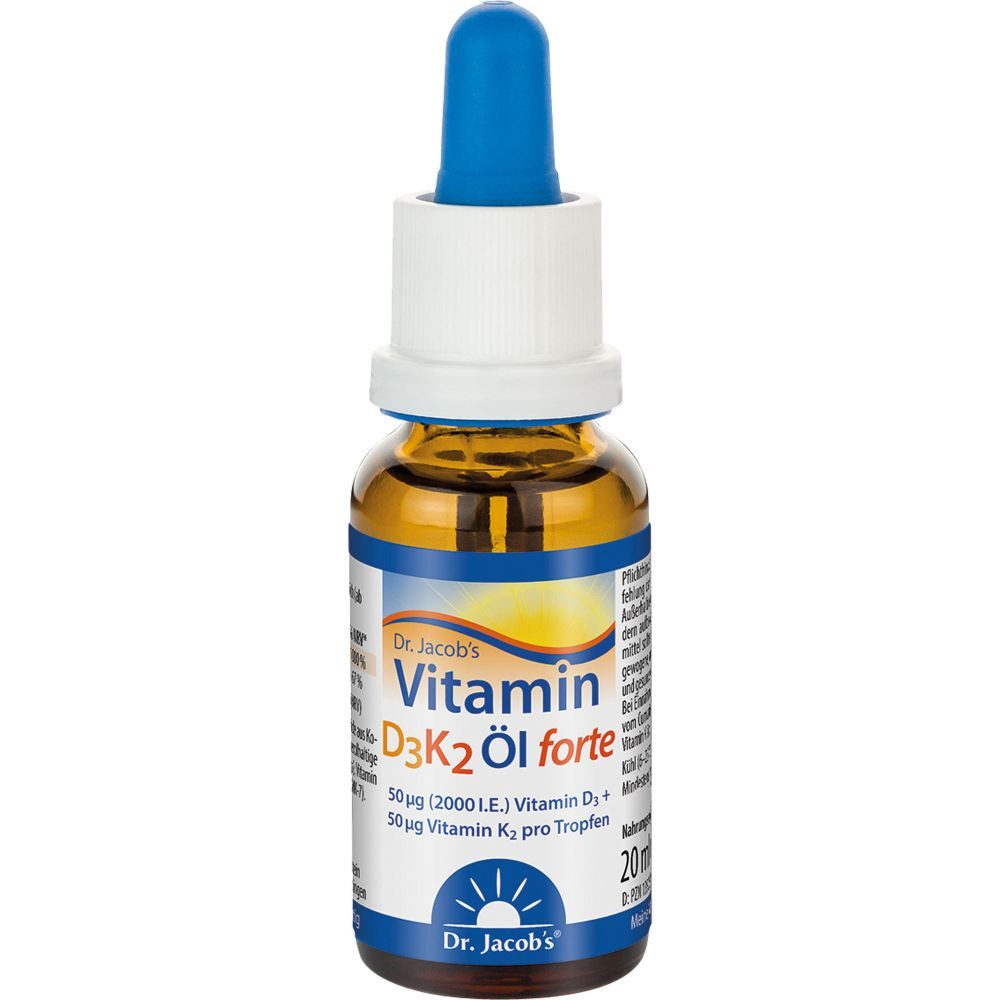 Dr. Jacob's Medical VITAMIN D3K2 Öl forte 2000 I.E. D3+K2 Dr.Jacob's Öl, 20 ml