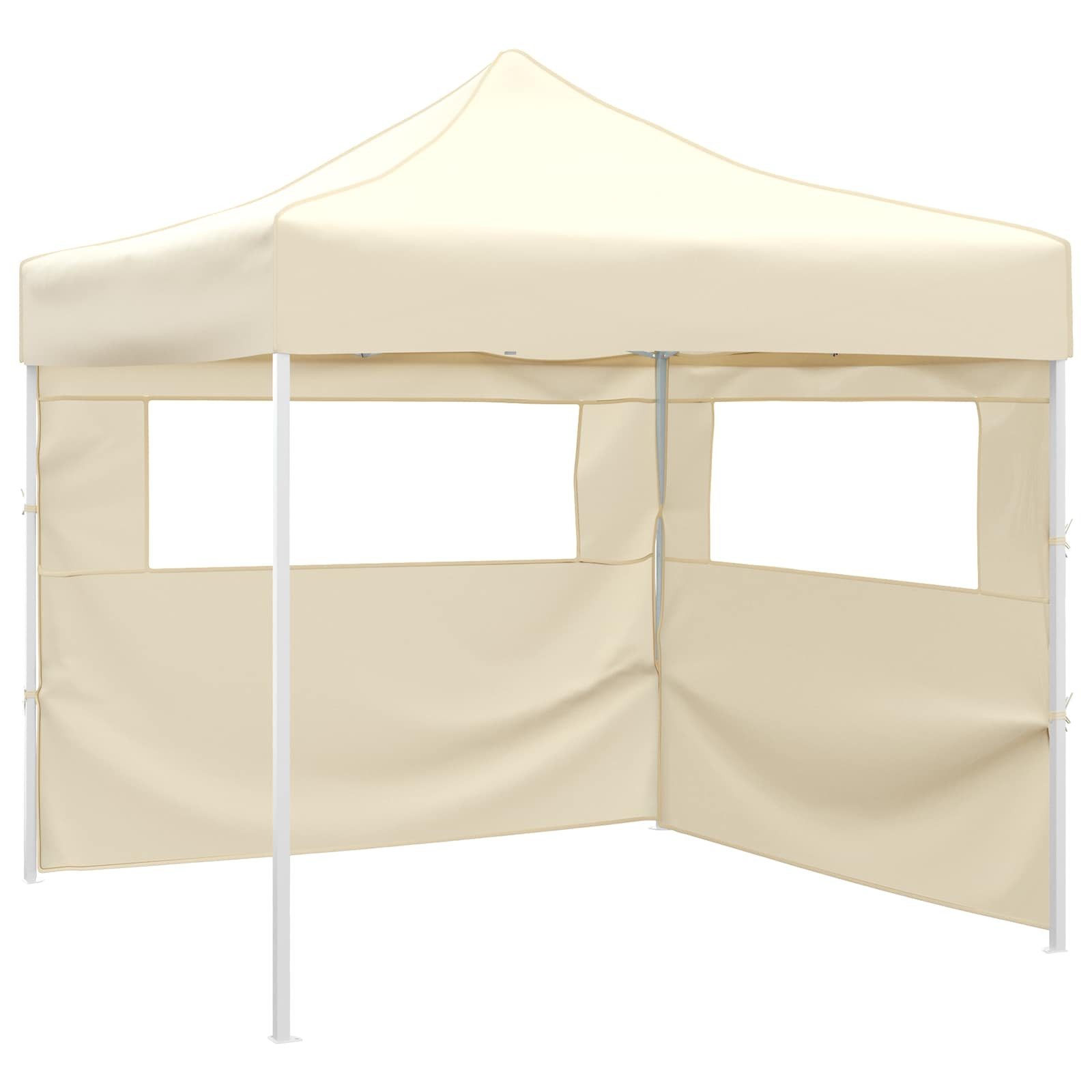 vidaXL Partyzelt Party-Zelt 291 x 291 x 315 cm Creme Oxford-Stoff