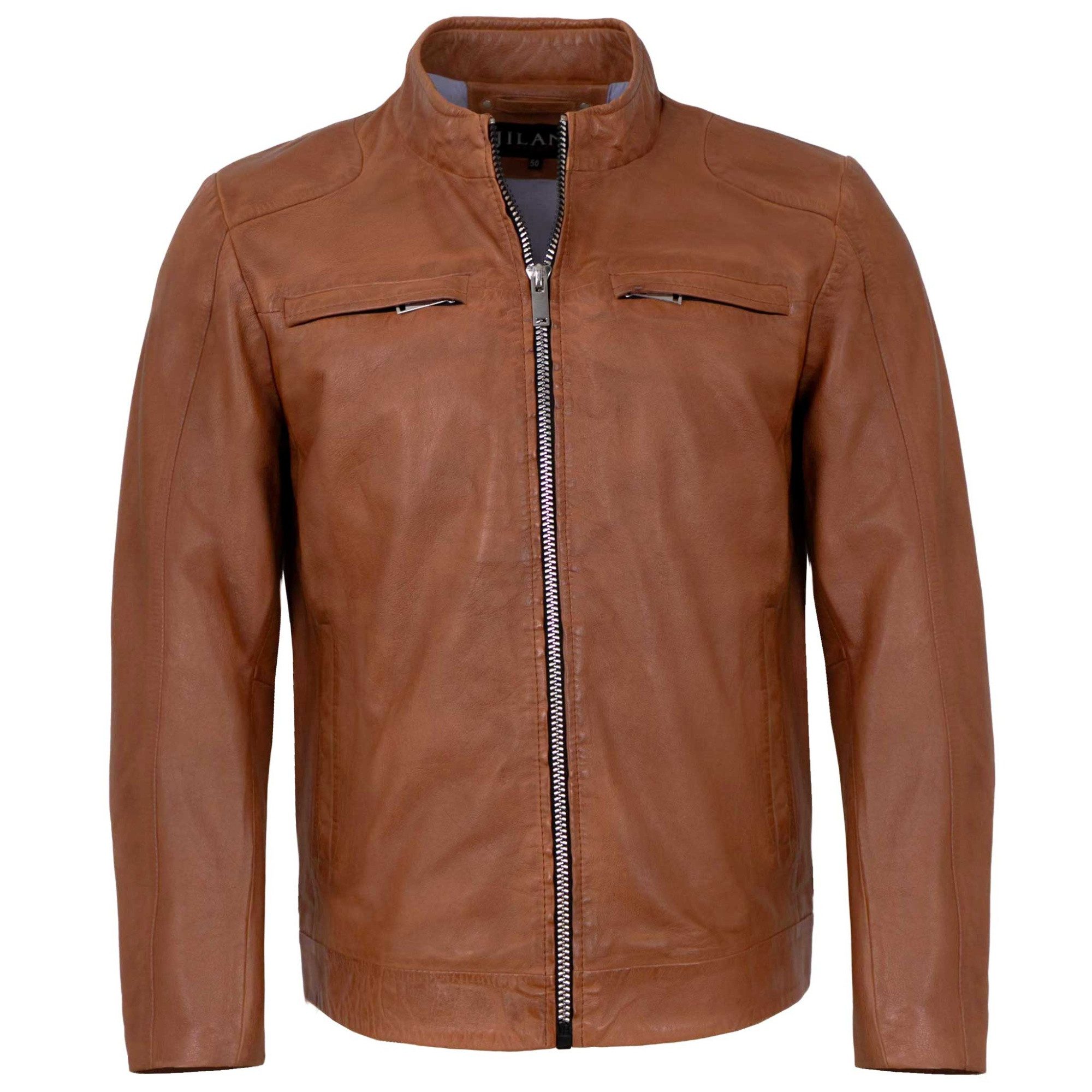 Jilani Lederjacke Kawelo Jilani - Herren Lederjacke Lammnappa braun günstig online kaufen