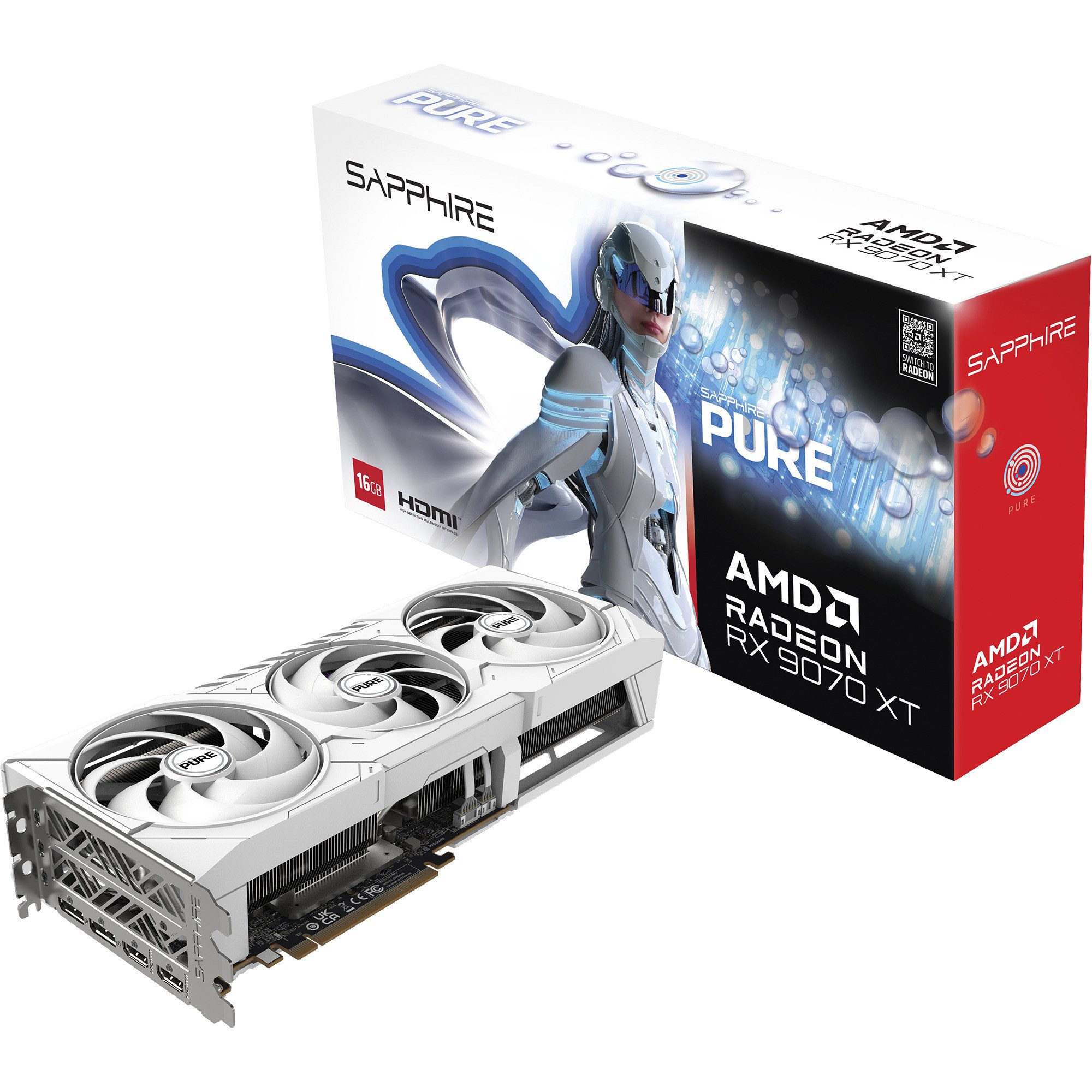 Sapphire SAPPHIRE Radeon RX 9070 XT Pure, Grafikkarte, Grafikkarte (16 GB)