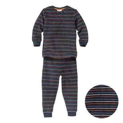 People Wear Organic Pyjama, Jungen Langarm Frottée Schlafanzug aus Bio Baumwolle