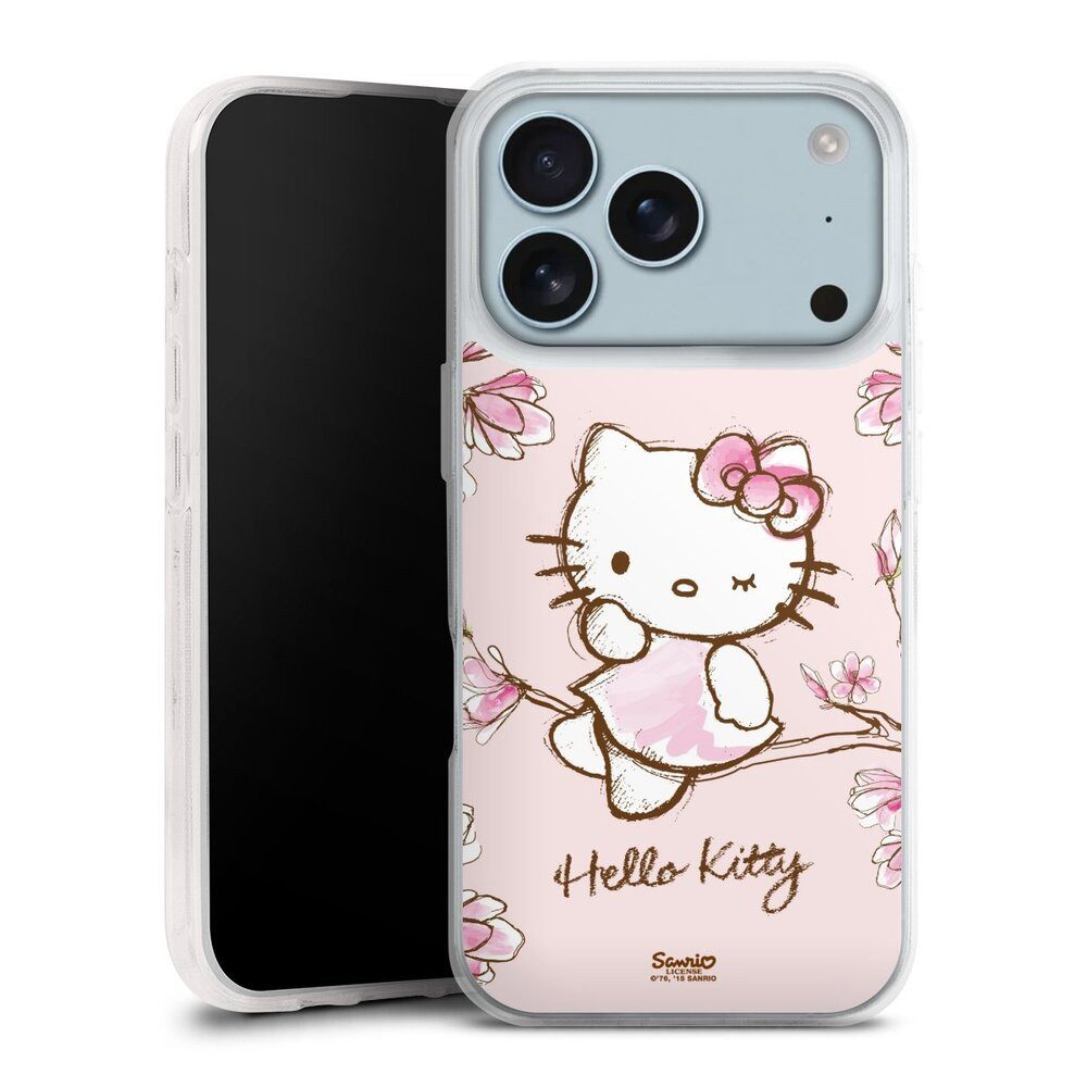 DeinDesign Handyhülle Hello Kitty Fanartikel Hanami Hello Kitty - Magnolia, Apple iPhone 17 Pro Silikon Hülle Bumper Case Handy Schutzhülle