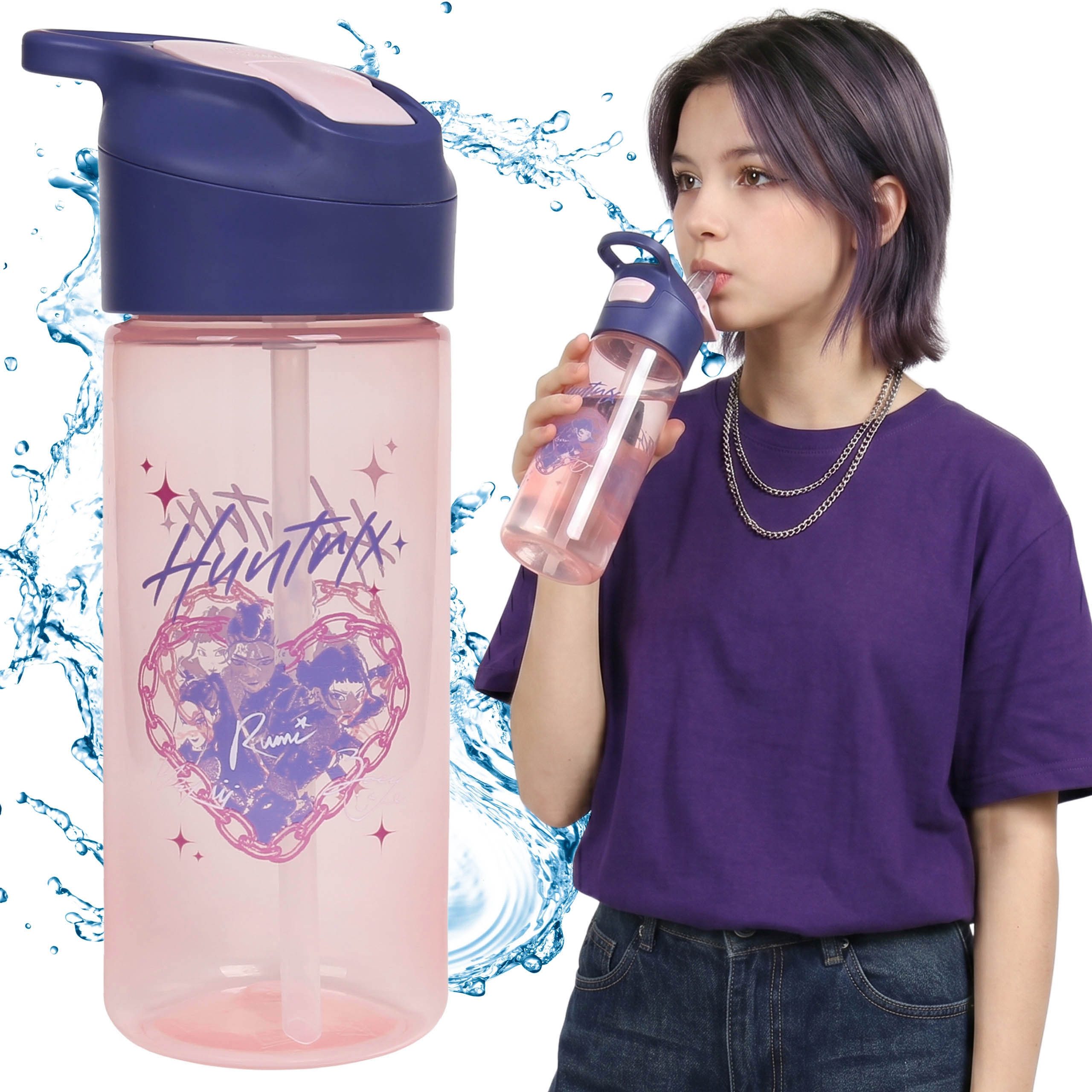 Sarcia.eu Trinkflasche K-Pop Demon Hunters Huntrix Wasserflasche 450 ml