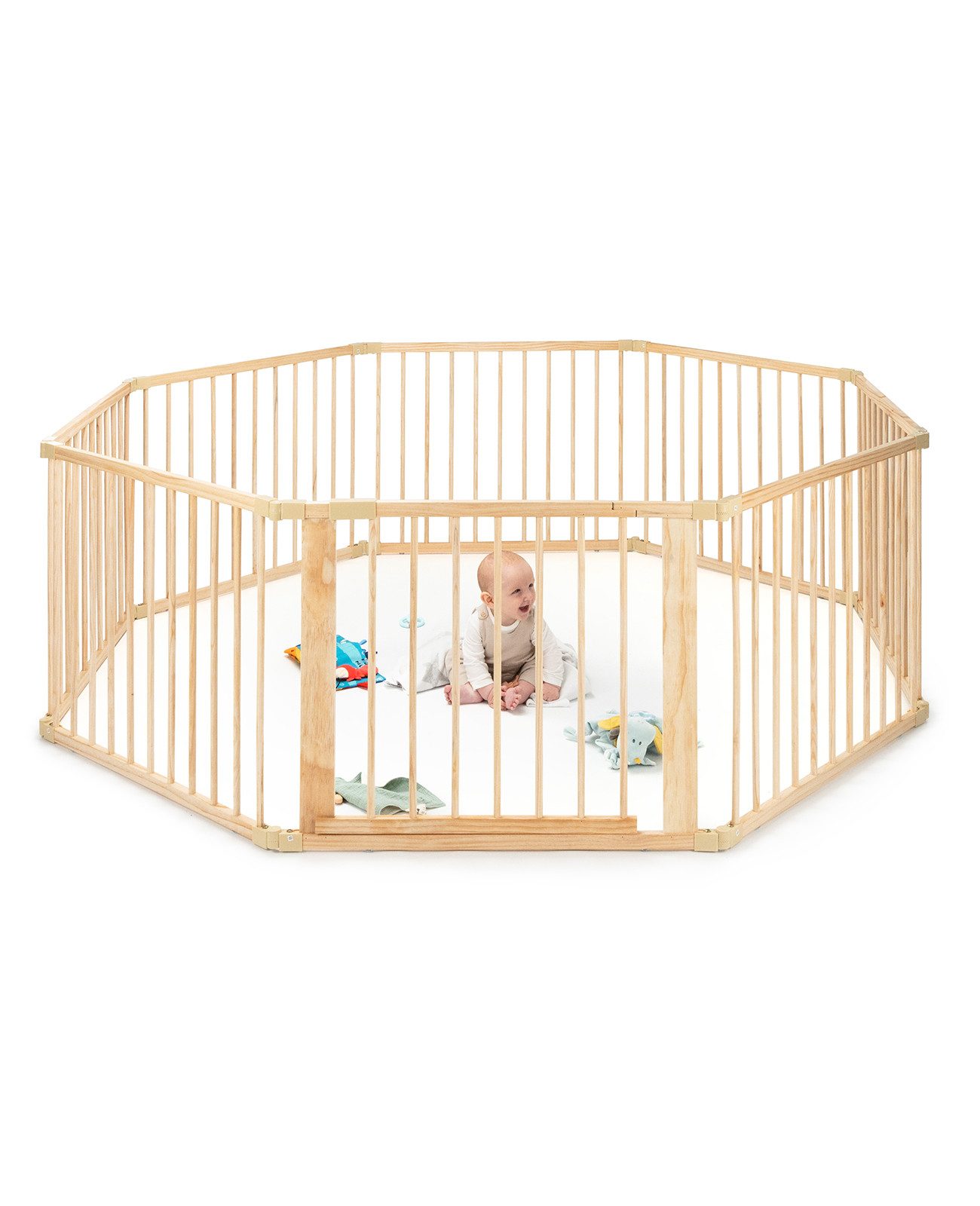 dibea Laufgitter Baby-Laufstall, Holz-Laufgitter (8-tlg), mit Tür, Höhe 68 günstig online kaufen