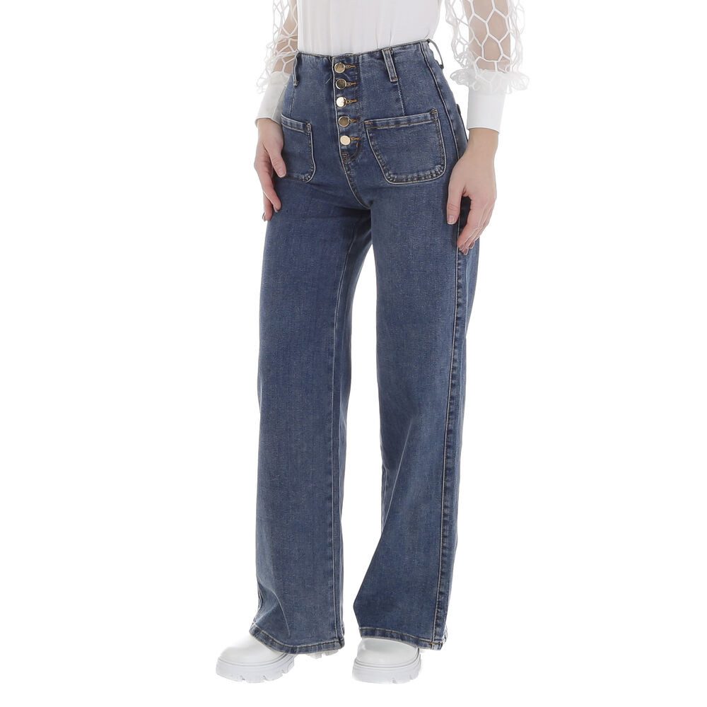 Ital-Design Weite Jeans Damen Freizeit (88578928) Used-Look Stretch High Wa günstig online kaufen