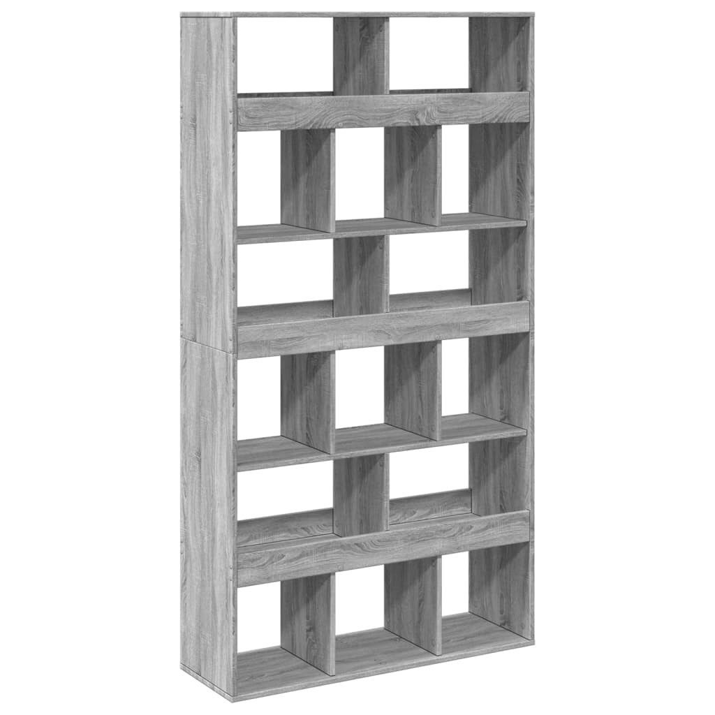 vidaXL Bücherregal Raumteiler Grau Sonoma 100x33x187,5 günstig online kaufen