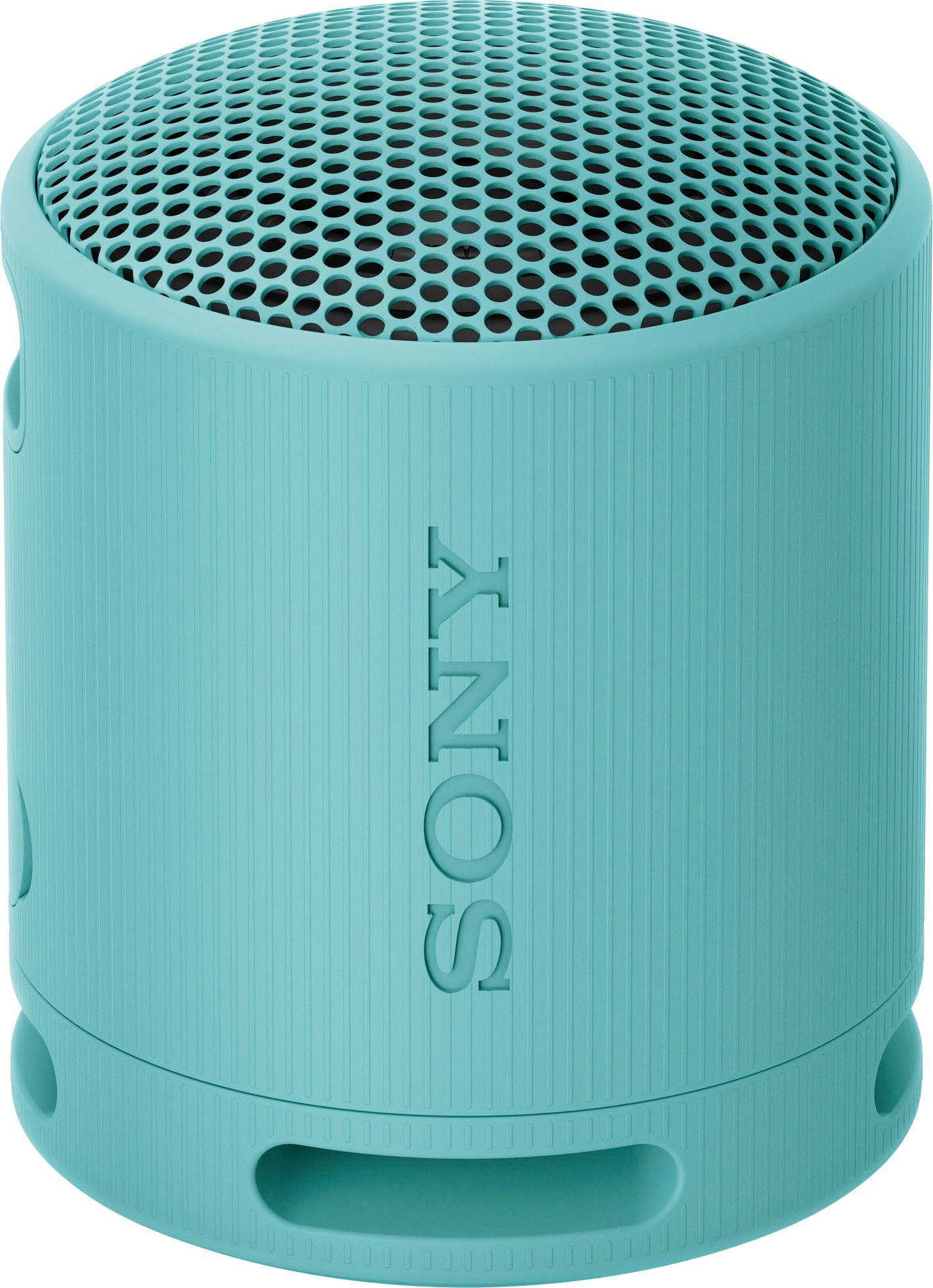 wasser- Sony blau Bluetooth-Lautsprecher SRS-XB100 (Bluetooth, und 16-Std.-Akku, umweltfreundlich) Kabellos, staubdicht, Stereo