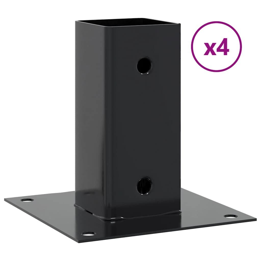 vidaXL Zaunpfosten Pfostenträger Quadrat 4 Stk. günstig online kaufen