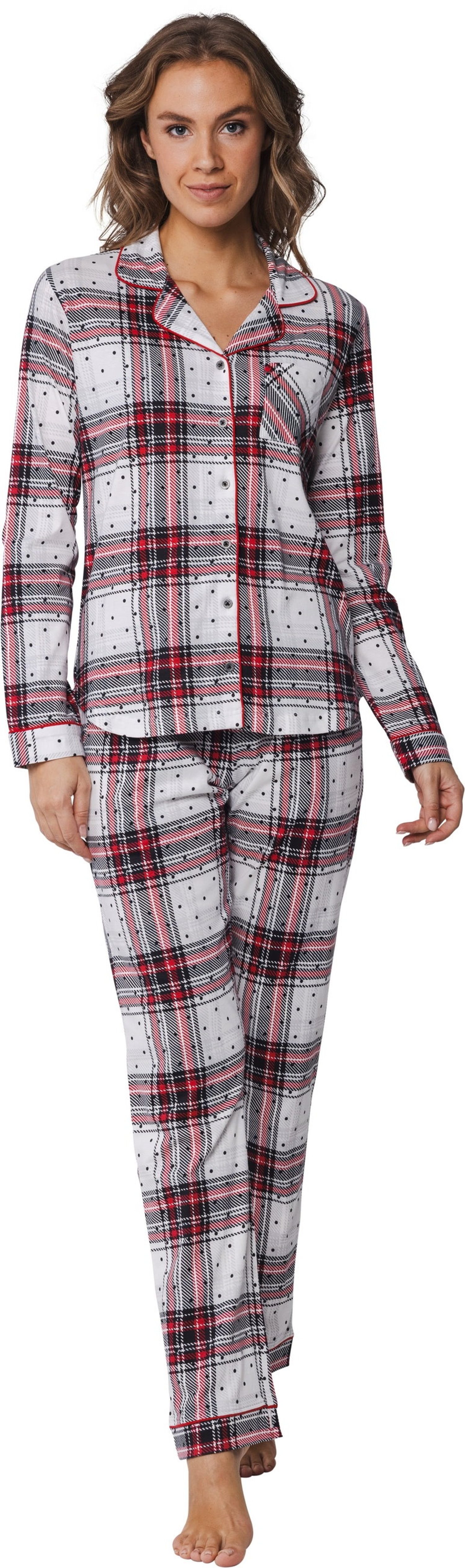 Rebelle Schlafanzug Damen Pyjama geknöpft (2 tlg) Baumwolle günstig online kaufen