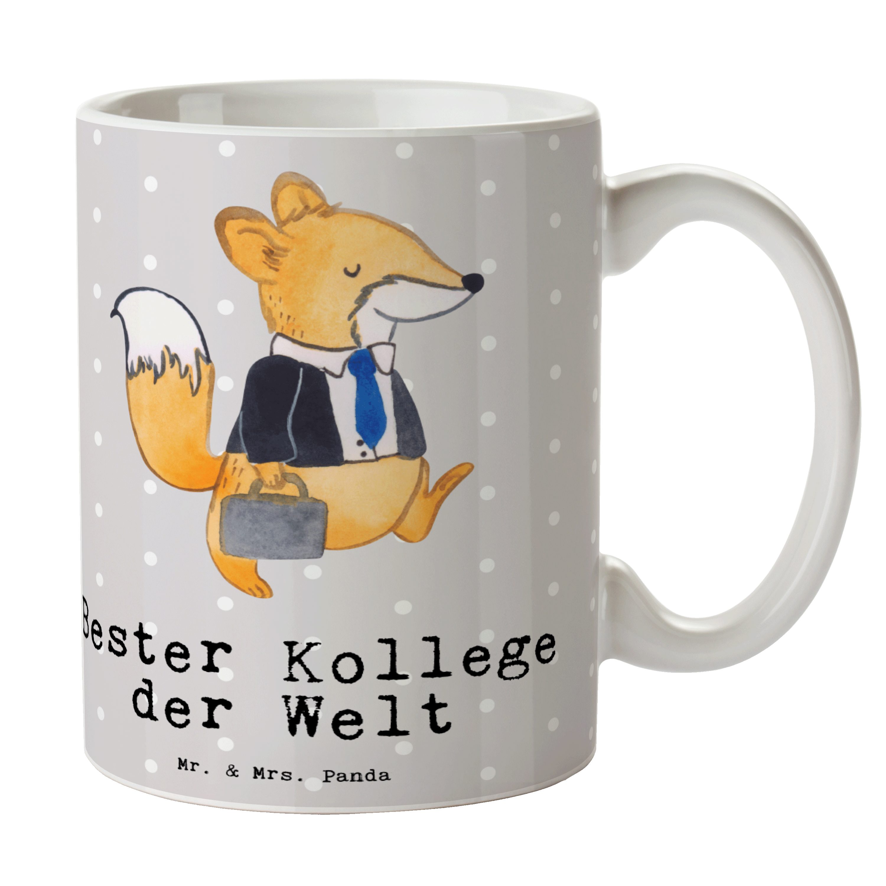 Bester Tasse Geburtstag, Grau Geschenk, der Pastell Fuchs Welt Keramik Mr. Panda - Kollege & - Mrs.