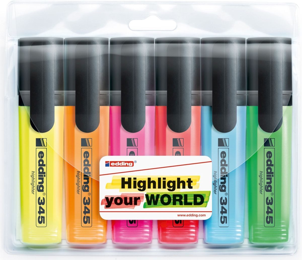 Marker Textmarker edding 345 highlighter sortiert VE=6 Stück
