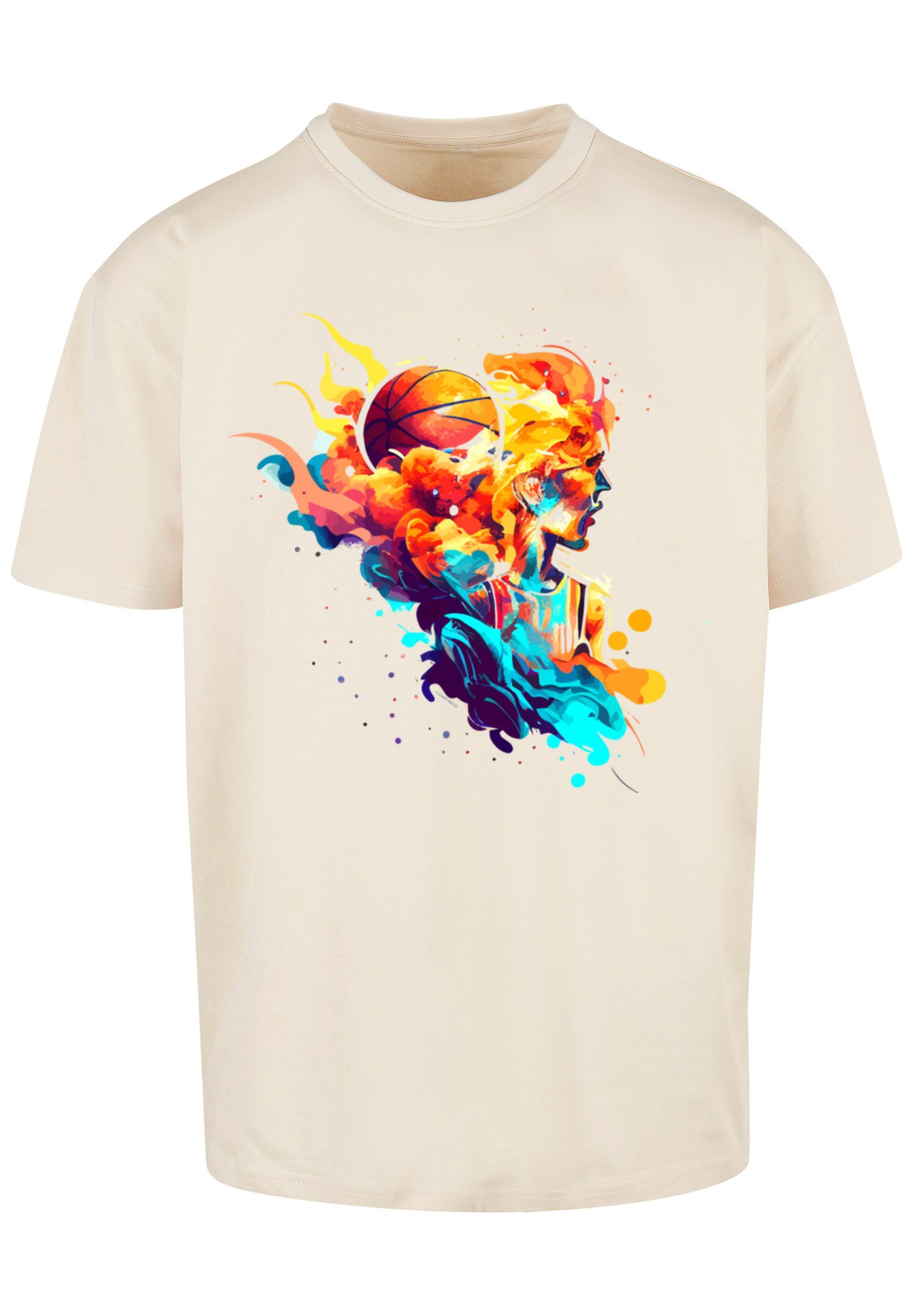 Player OVERSIZE Print sand Basketball T-Shirt Sport TEE F4NT4STIC