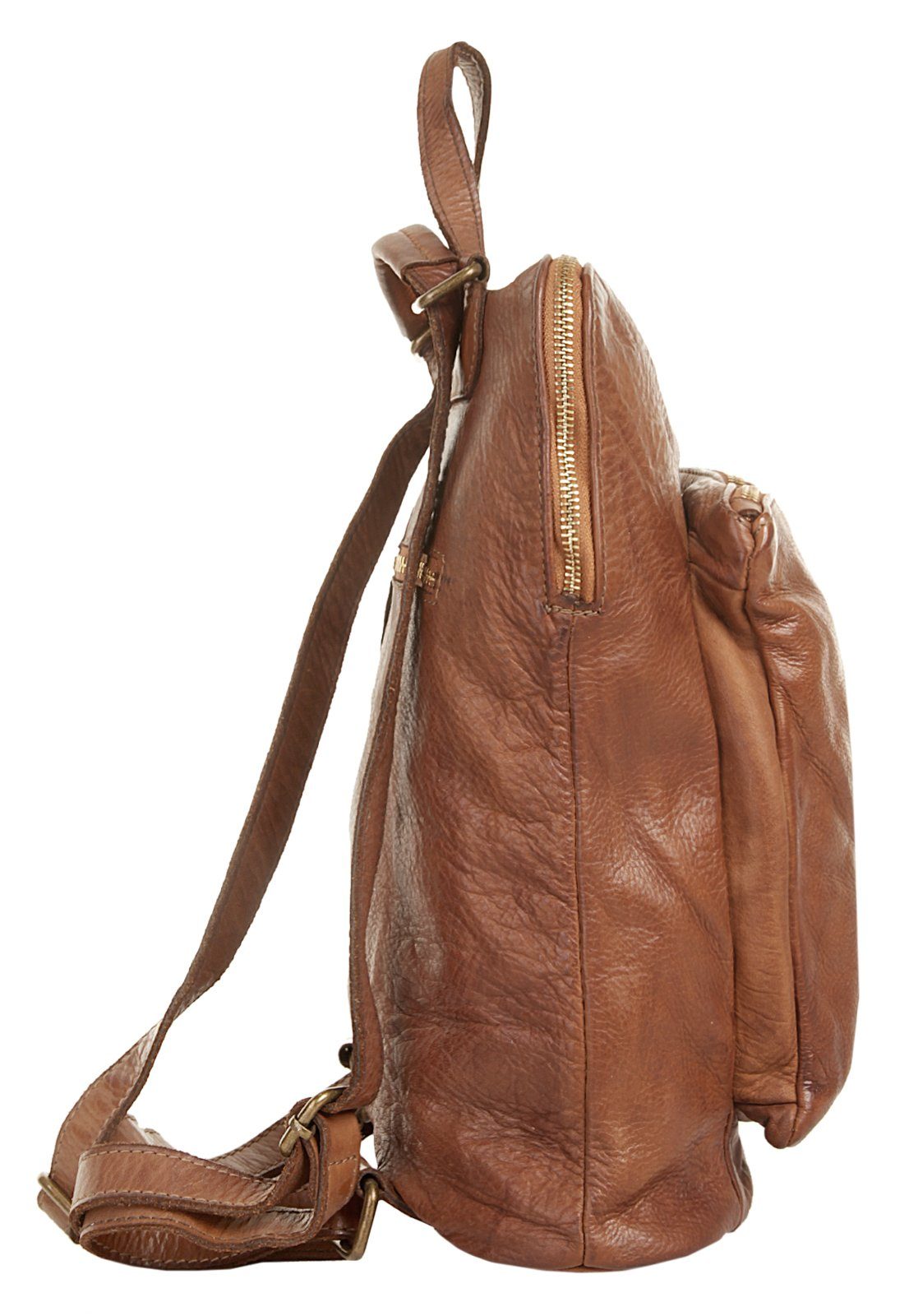Samantha Look Cityrucksack SAMANTHA LOOK Damen echt Leder, Made in Italy, echt Leder, Made in Italy – Bild 5 von 5