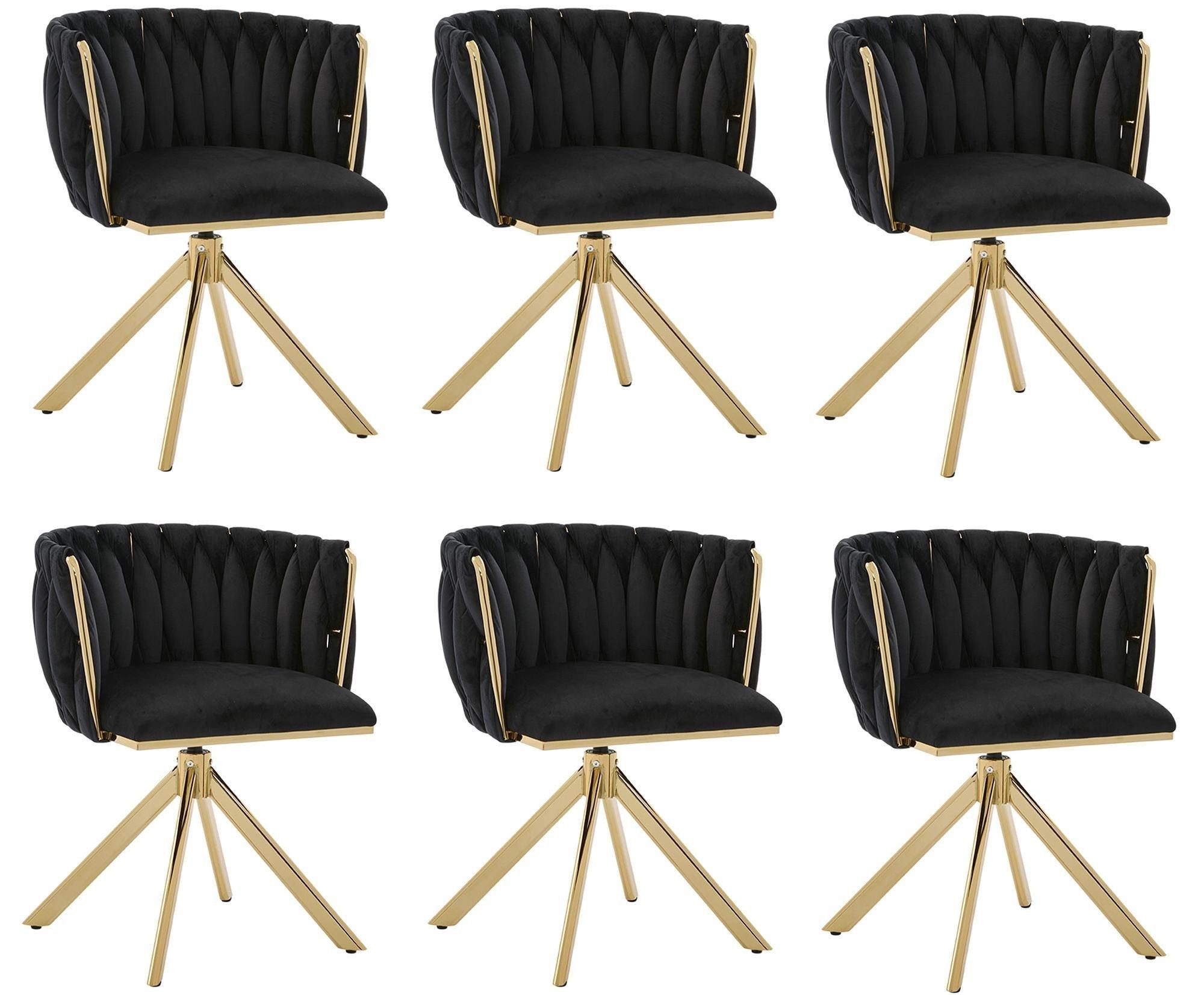 LVHOM Armlehnstuhl Set, 180° drehbar mit runden Rückenlehne, Wohnzimmerstuh günstig online kaufen