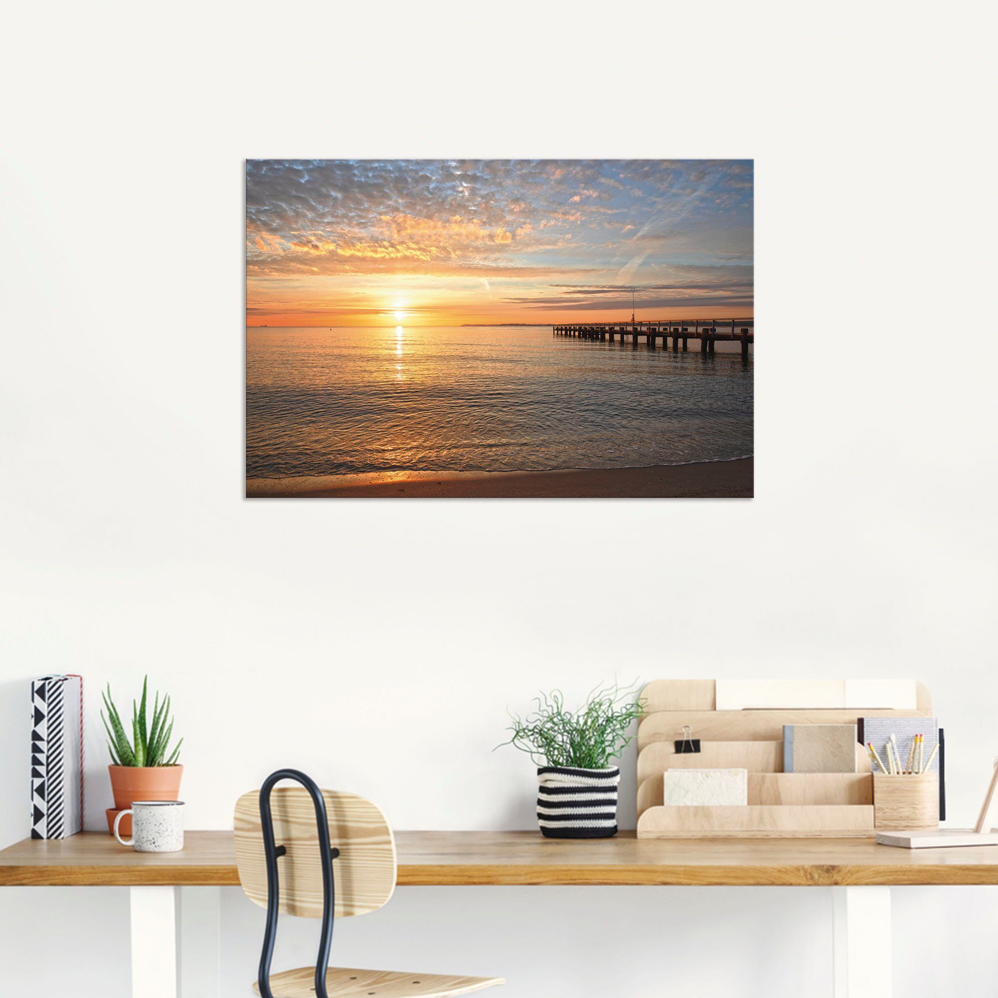 Artland Wandbild »Früh morgens an der Ostsee«, Bilder vom Sonnenuntergang & -aufgang (1 Stück), in vielen Größen & Produktarten - Alubild / Outdoorbild für den Außenbereich, Leinwandbild, Poster, Wandaufkleber / Wandtattoo auch für Badezimmer geeignet-kaufen