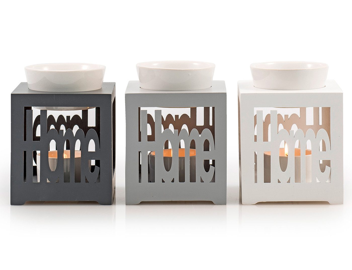 Levandeo® Duftlampe, Duftlampe grau/ silber Home Keramik Öllampe Aromalampe günstig online kaufen