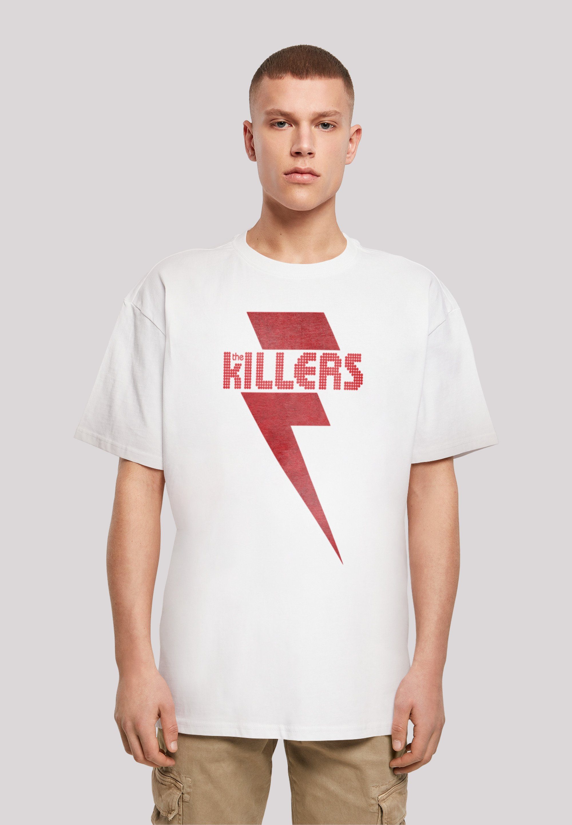 F4NT4STIC T-Shirt The Killers Rock Band Red Bolt Print weiß