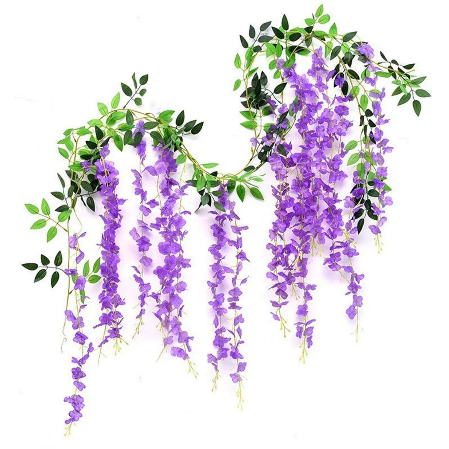 Kunstgirlande Wisteria Girlande 2 Stk 180cm lila, LuxusKollektion, Höhe 60 cm