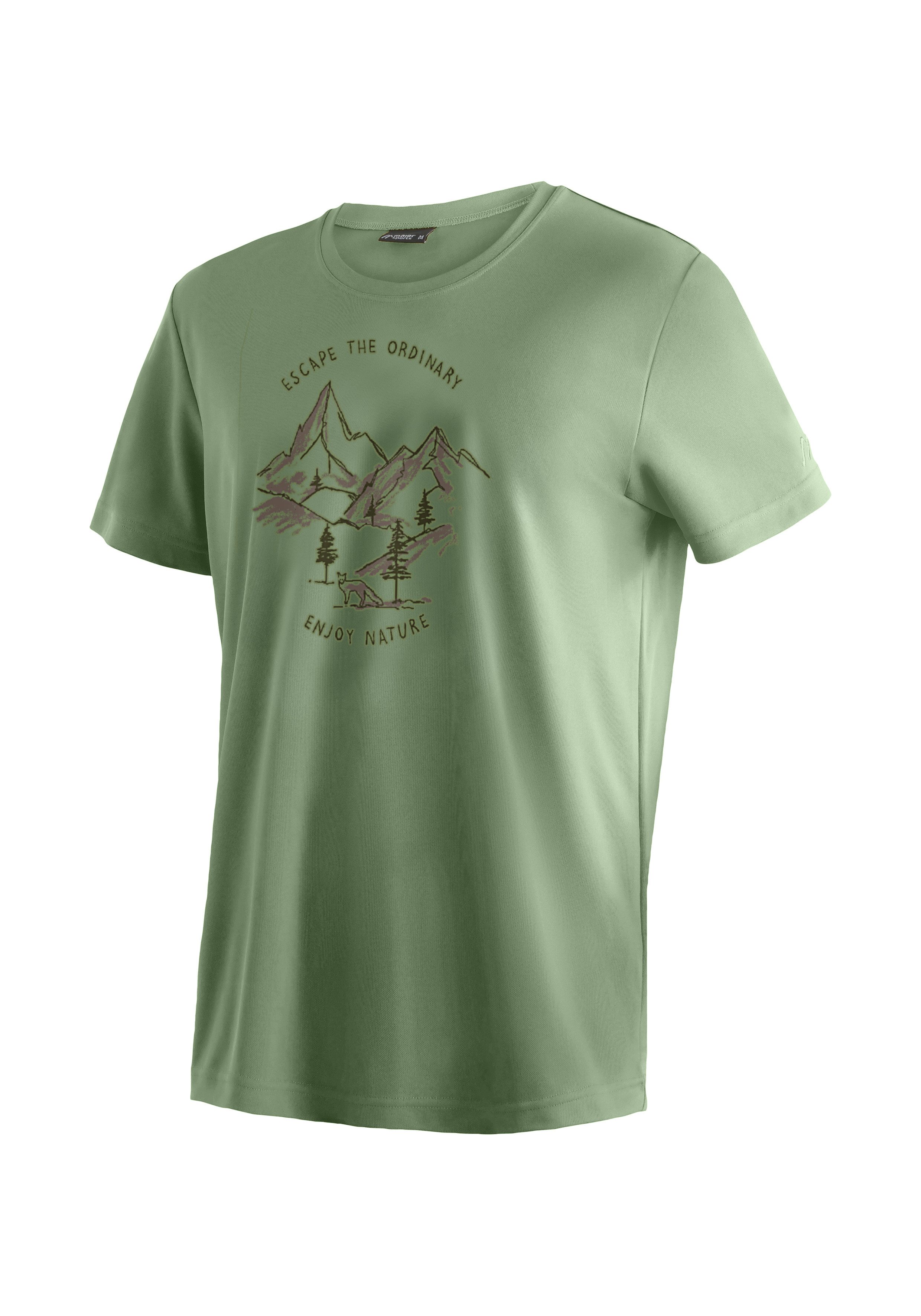 Maier Sports T-Shirt "Dieter Print" Herren Funktionsshirt, Freizeitshirt mi günstig online kaufen