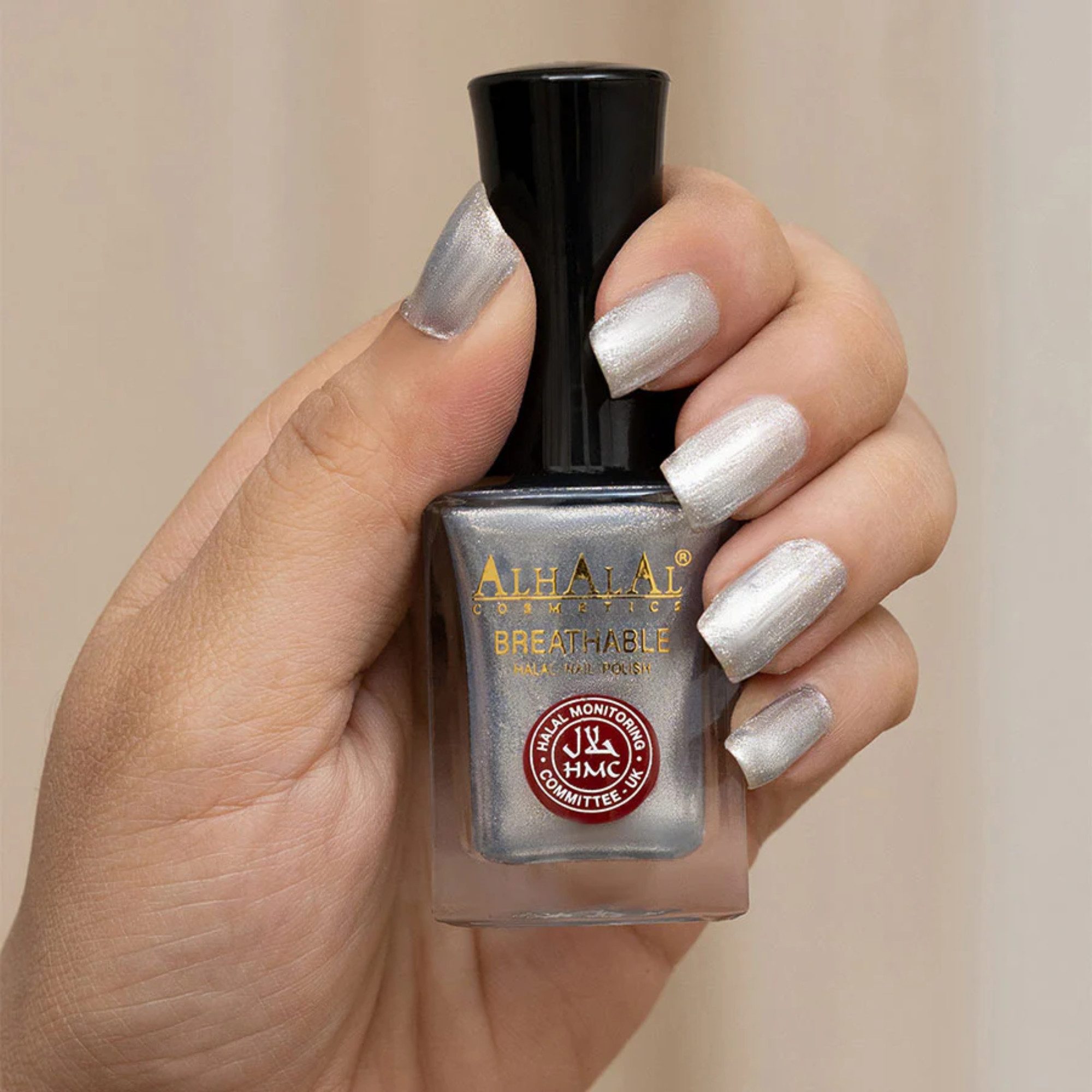 Alhalal Cosmetics Ltd. Nagellack Atmungsaktiver Halal Nagellack – alkoholfrei & wasserdurchlässig, Halal HMC-Zertifiziert,Vegan & alkoholfrei