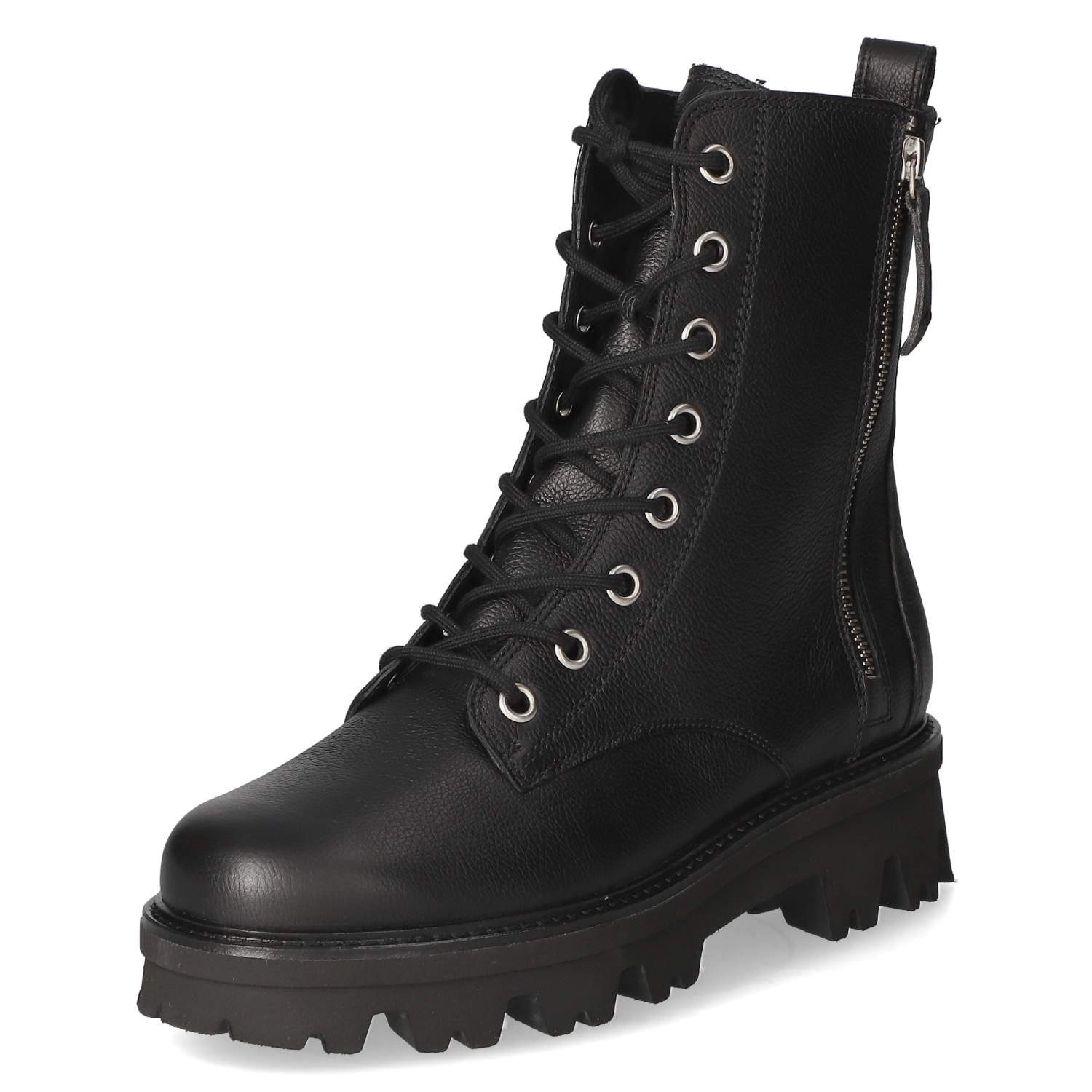 Paul Green Paul Green 8146-00 Damen Glattleder schwarz Schnürstiefel günstig online kaufen