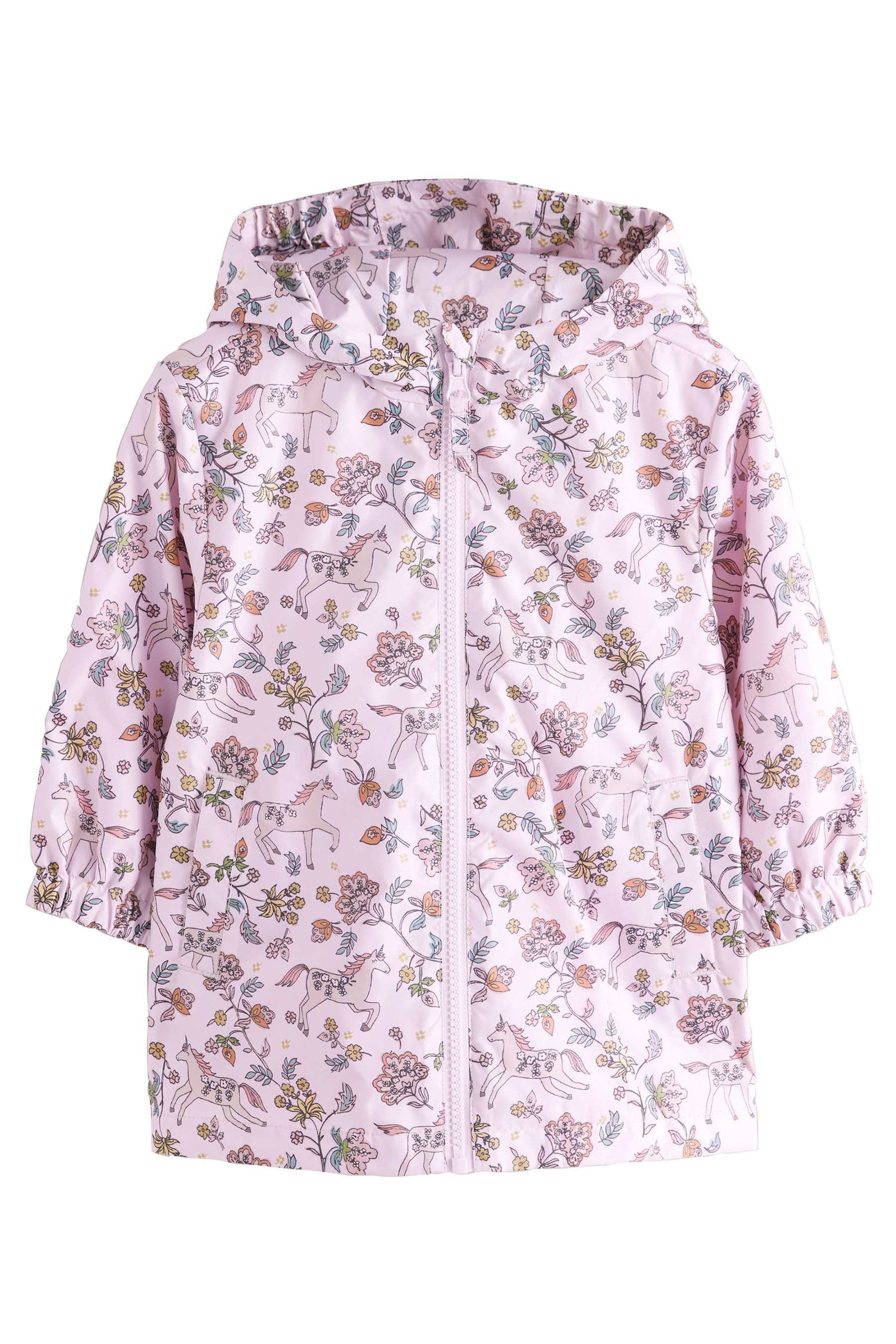 Regenjacke Wasserabweisende Cagoule-Jacke mit Print