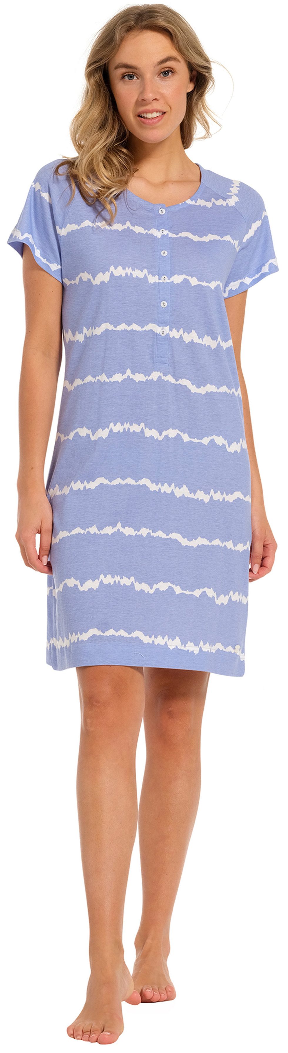 Nachthemd Modisches Damen Schlafshirt mit kurzem Arm