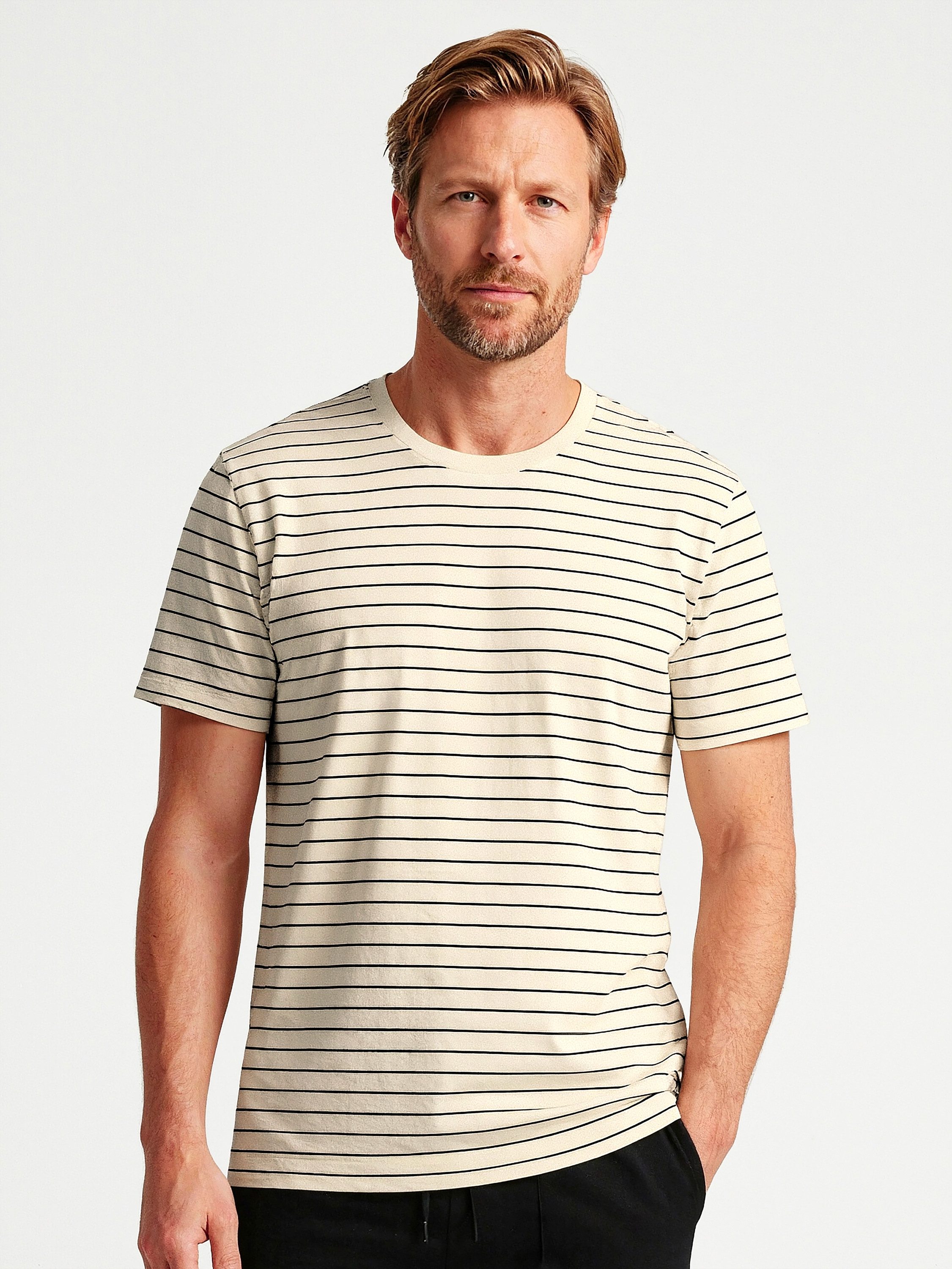 CALIDA Kurzarmshirt RMX Lounge Lecce Herren (1-tlg) 100% Baumwolle, weicher Griff, atmungsaktiv, leicht