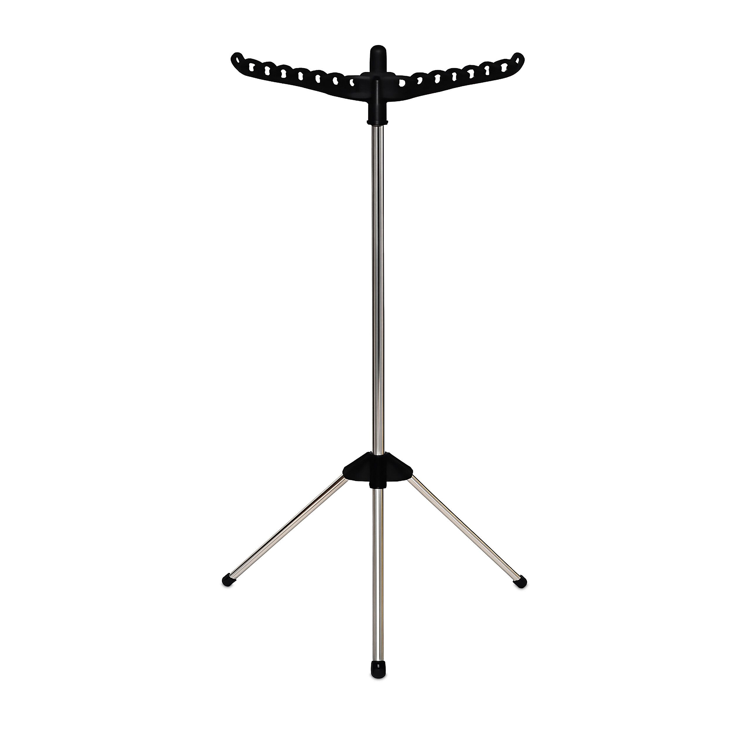 relaxdays Wäschespinne Bügelwäscheständer für 27 Kleiderbügel, Schwarz-Silb günstig online kaufen