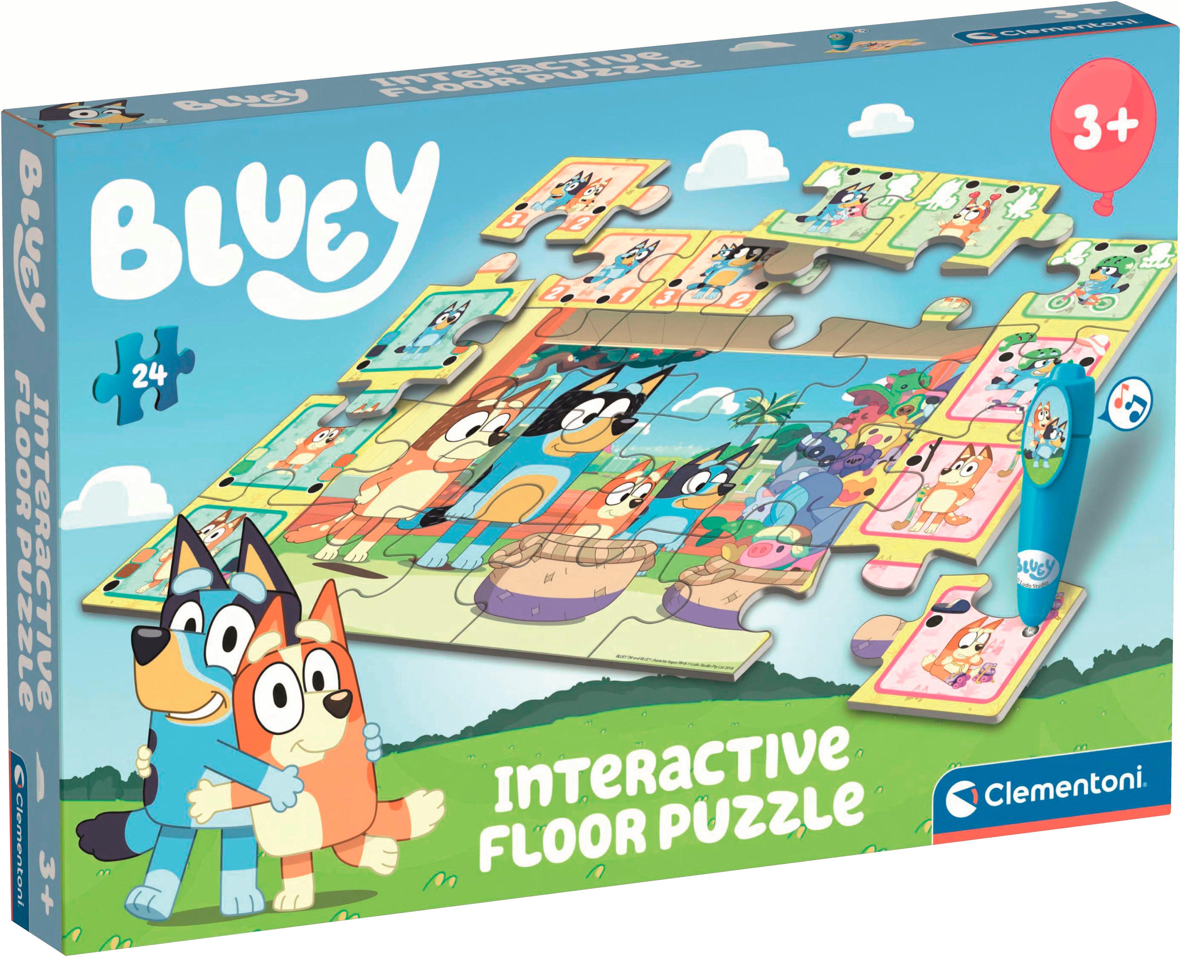 Clementoni® Puzzle Quiz-Bodenpuzzle - Bluey, 24 Puzzleteile, Made in Europe günstig online kaufen