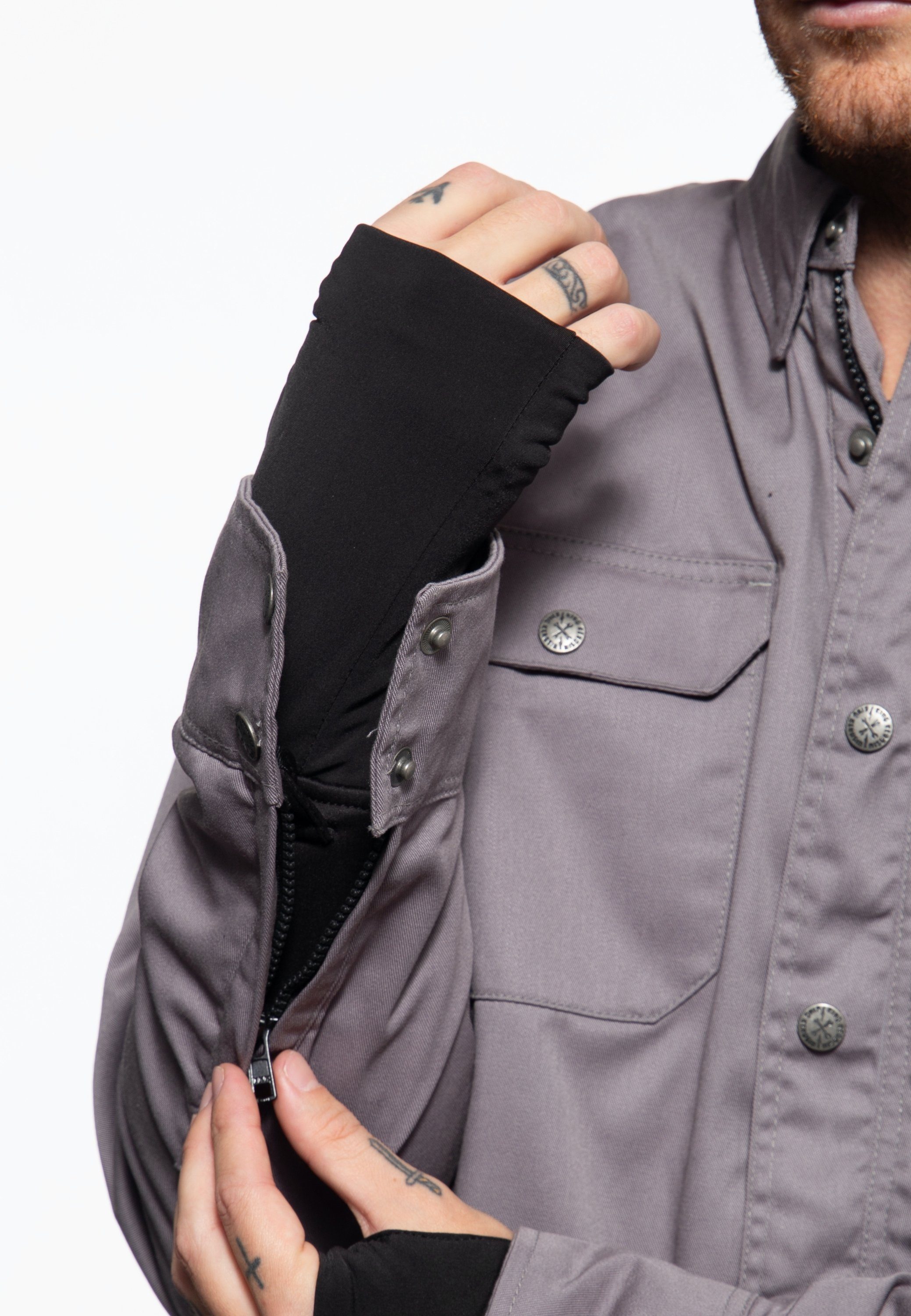 KingKerosin Kurzarmhemd mit separatem Softshell-Futter