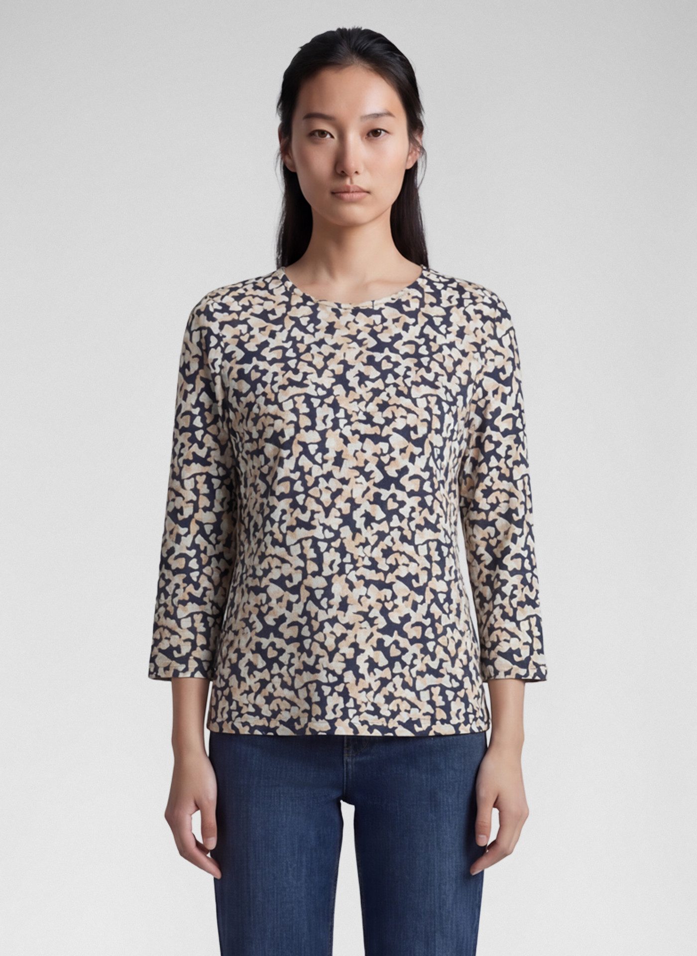 Rabe 3/4-Arm-Shirt mit Minimalprint