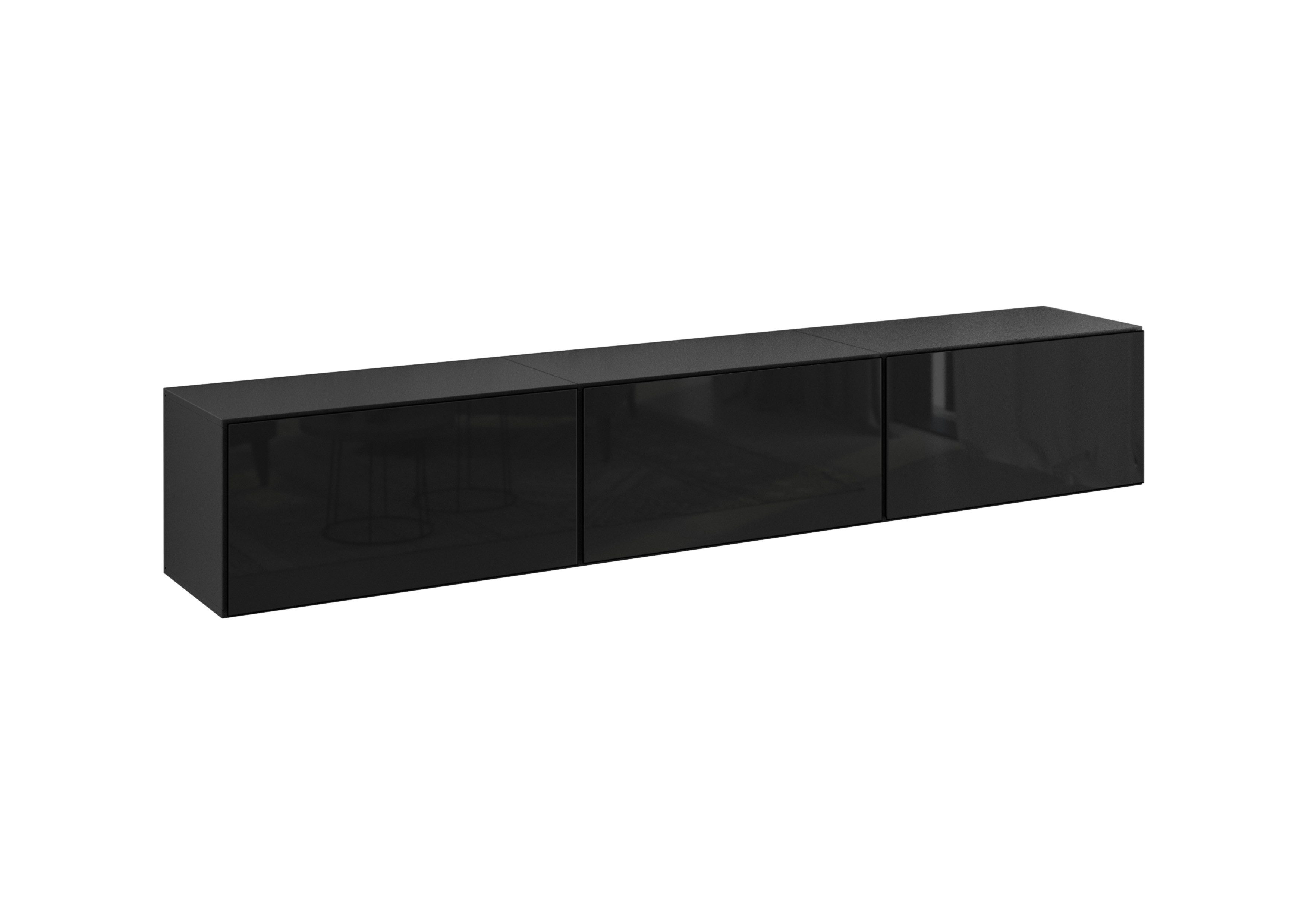 BMG Möbel Lowboard Modul+ (3 tlg., bestehend aus 3x Schrank mit Klappe), 228 cm breit, mit Soft-Close, Made in Germany