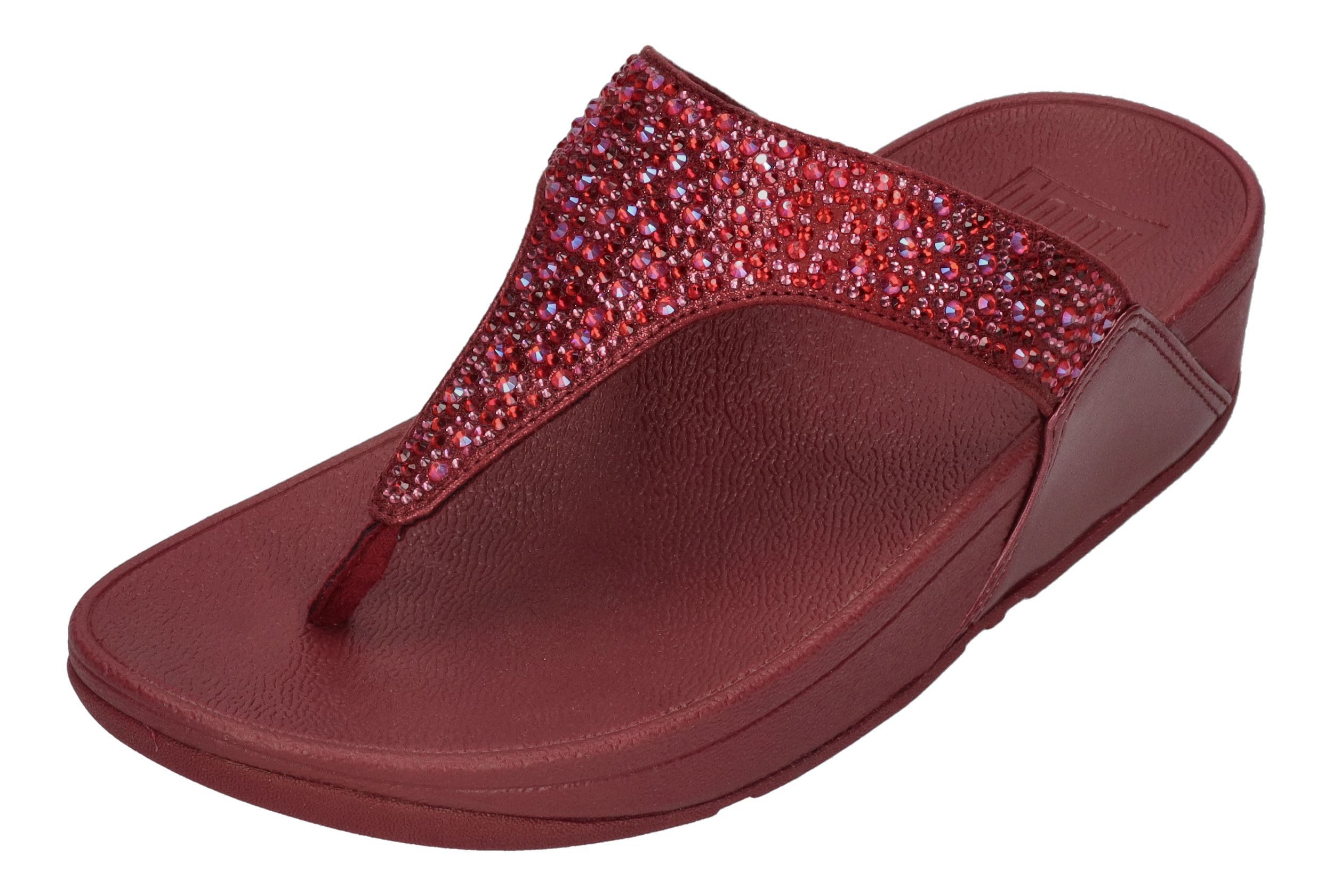 Fitflop LULU CRYSTAL-MIX TOE-POST Zehentrenner Luxe Plum günstig online kaufen