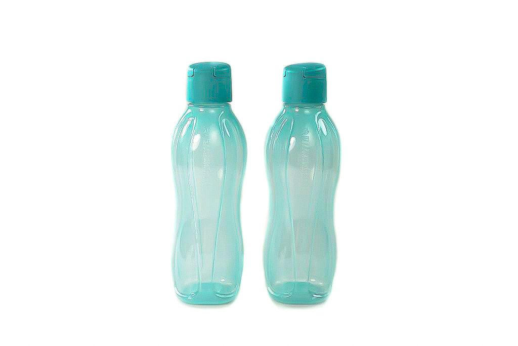TUPPERWARE Trinkflasche Eco 750ml blau/türkis Trinkflasche (2)