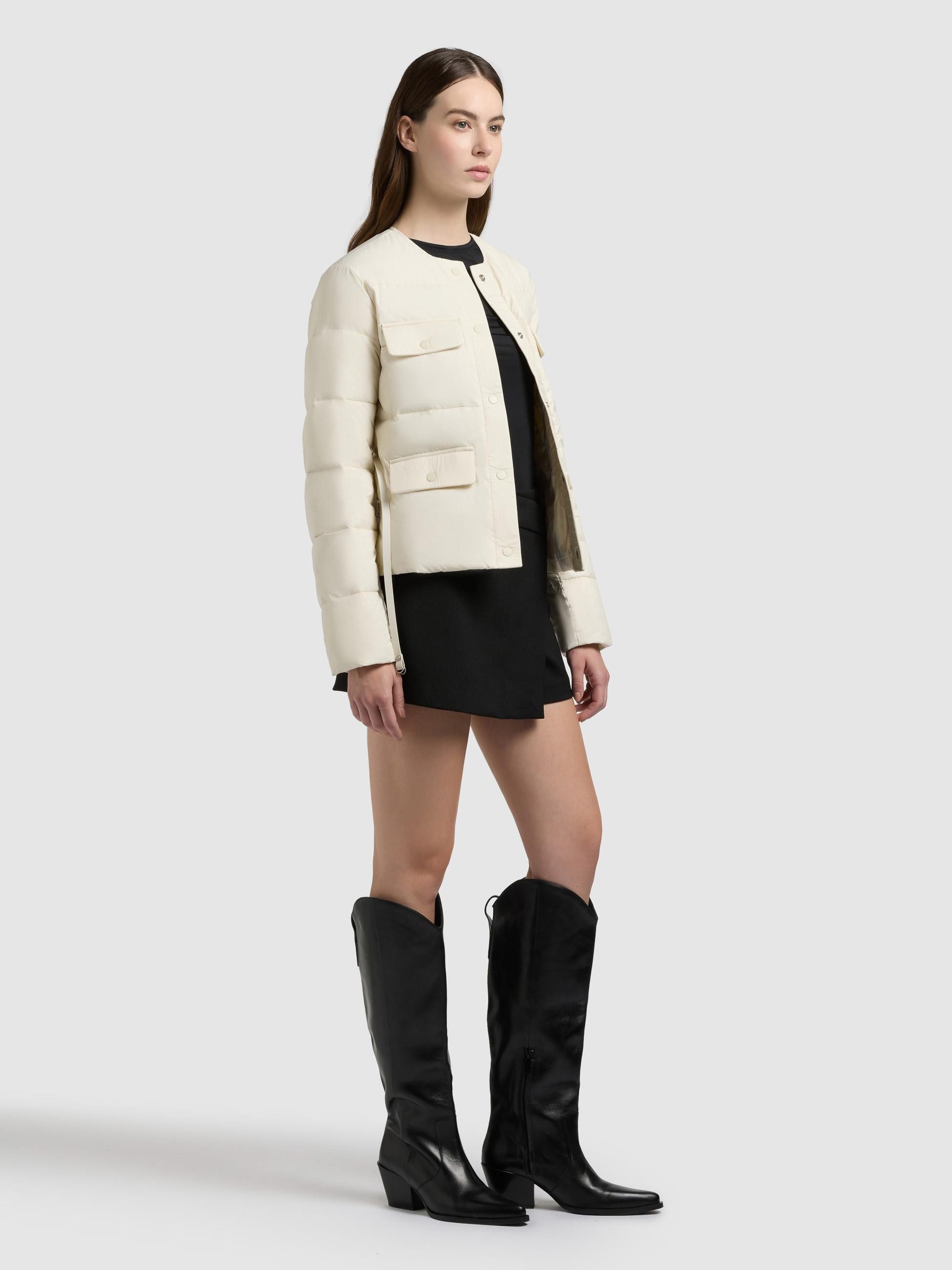 khujo Steppjacke Cinnia Elegante Damen Übergangsjacke mit Taillengürtel – Bild 4 von 5