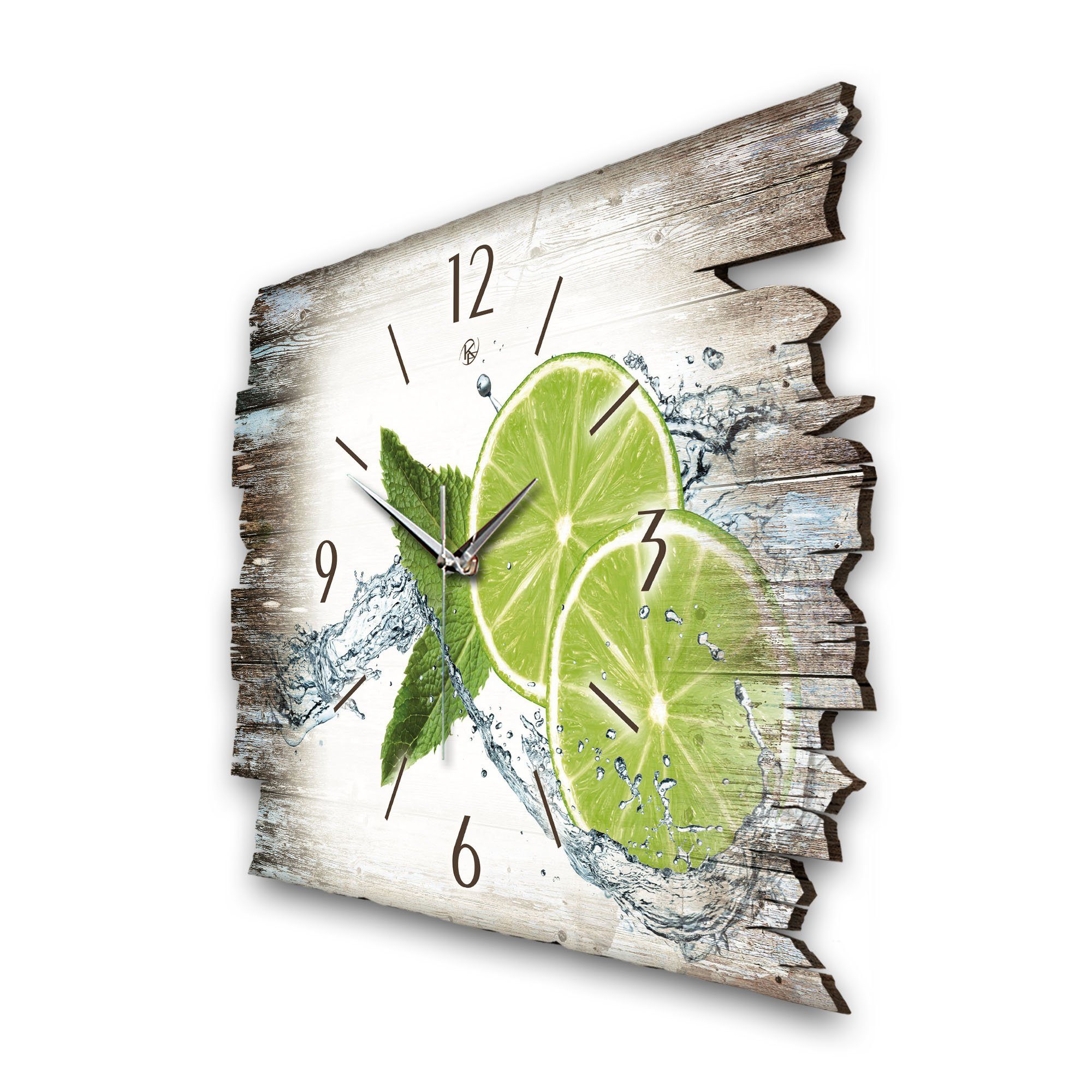 Kreative Feder Wanduhr Design-Wanduhr „Limette“ aus günstig online kaufen