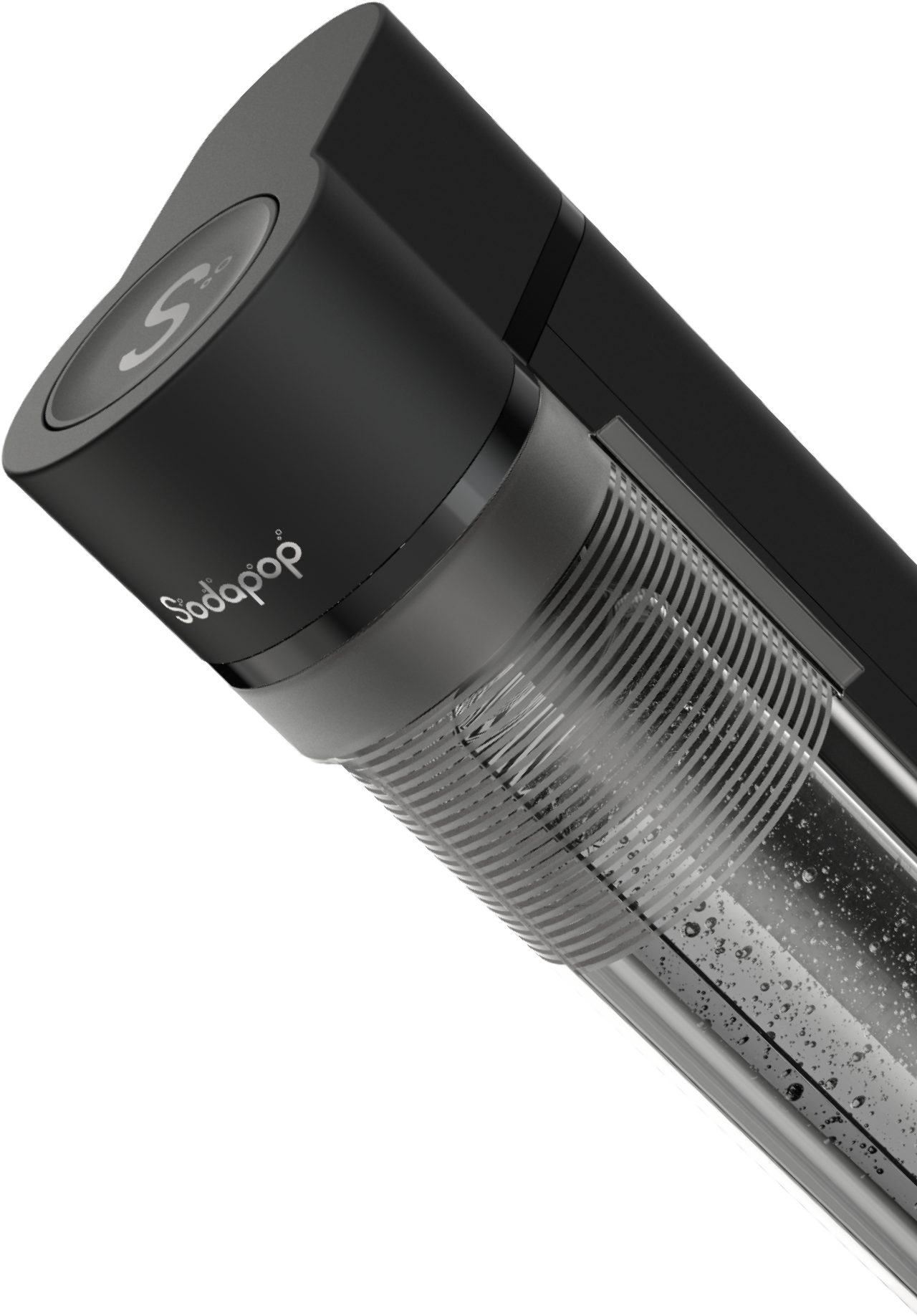 Sodapop Wassersprudler Logan matt schwarz inkl. 3 Flaschen OHNE CO² Zylinder – Bild 3 von 5