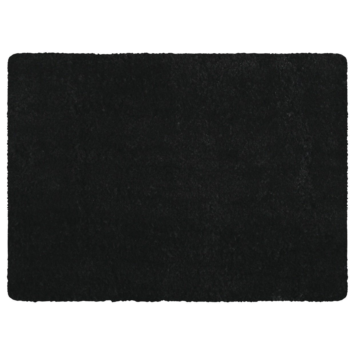 MSV Badematte Badteppich Mikrofaser, Höhe 30 mm, Anti-Rutsch, strapazierfähig, schnell trocknend, langlebig, Polyester, rechteckig, Badteppich, 100% Polyester Mikrofaser, Rutschsichere Unterseite aus Latex, Waschbar 30°, flauschig soft und warm, in 2 Größen und vielen angesagten Trendfarben erhältlich, 50x70 cm, schwarz