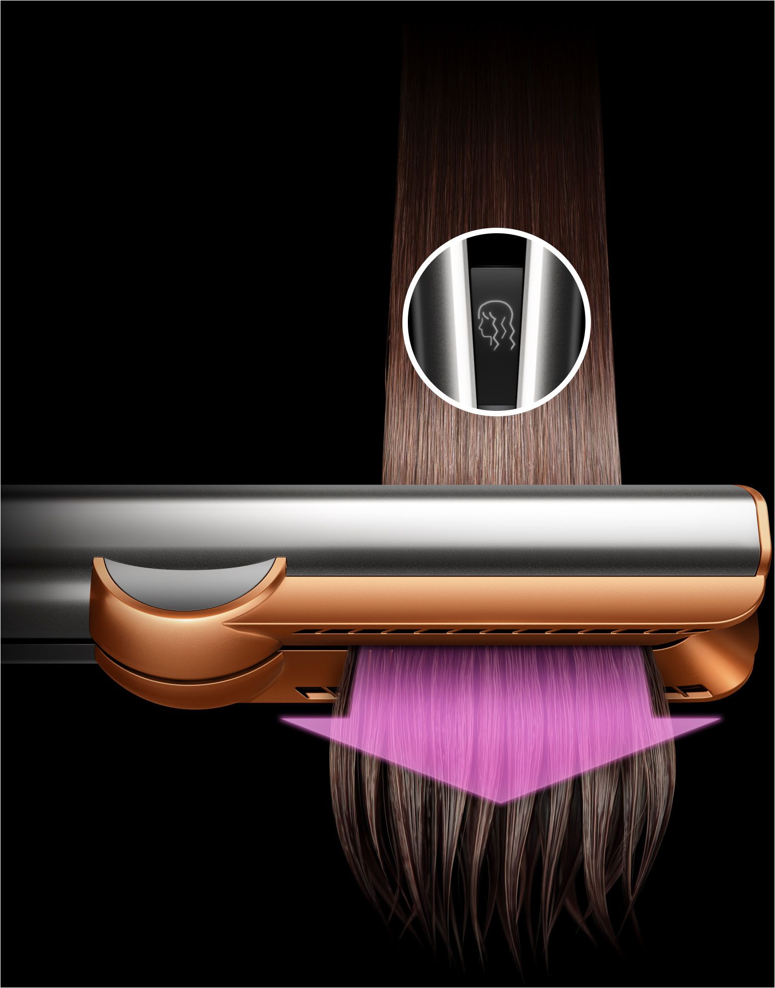 DYSON Luftstrom-Haarglätter Dyson Airstrait™ Ceramic Pink/Roségold – Bild 4 von 5