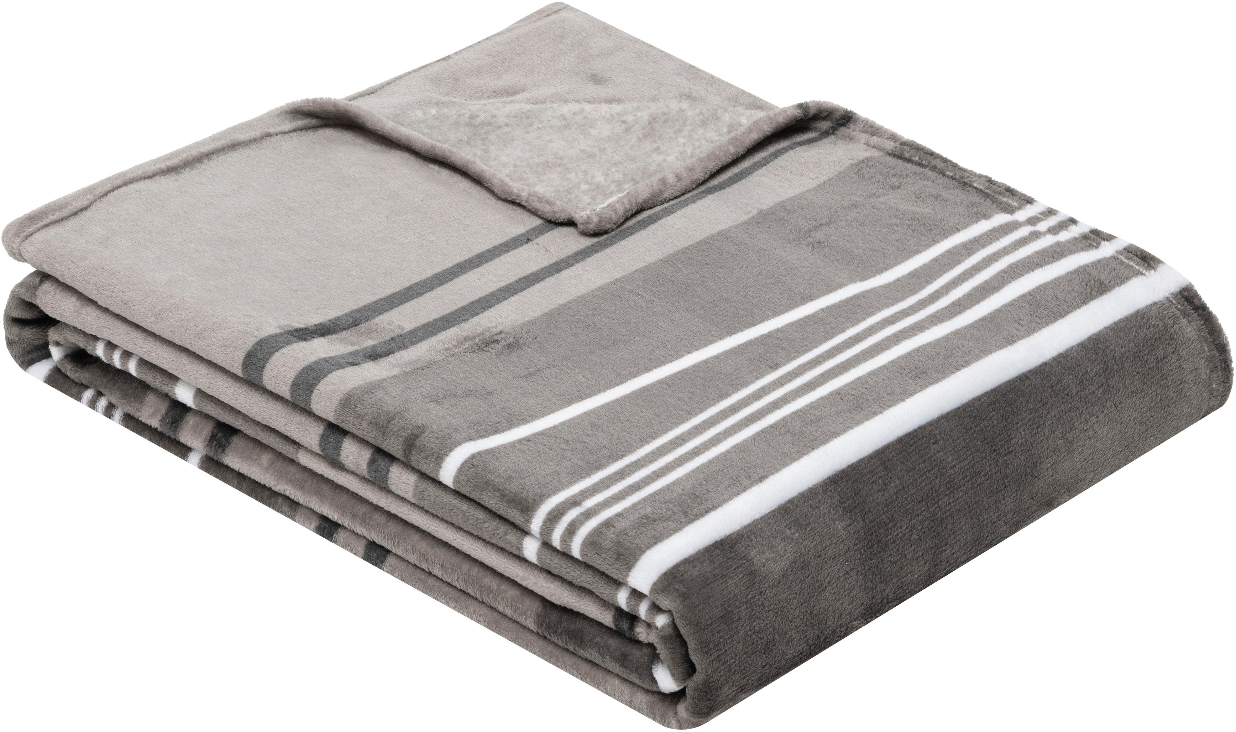 Wohndecke Kelian, OTTO home, mit Streifen, XXL Wohndecke 210x280,weich und anschmiegsam