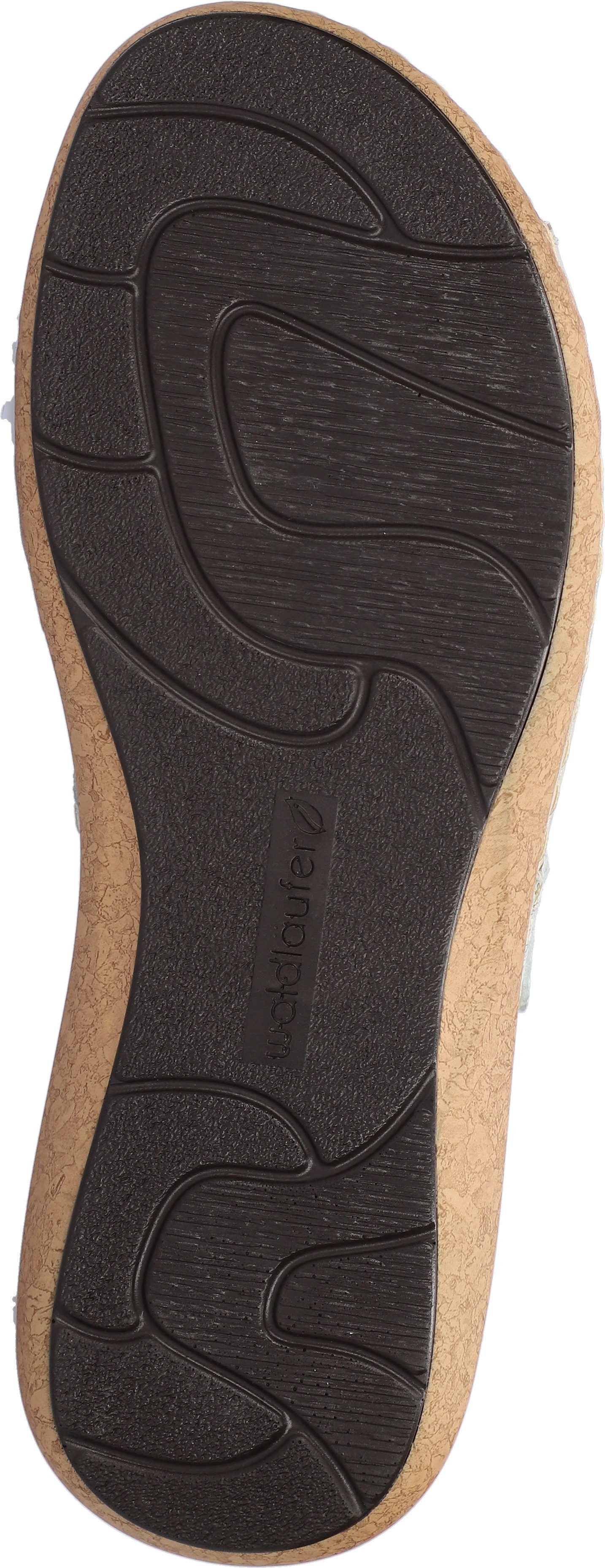 Waldläufer K-HELIETT Sandale Sommerschuh, Keilsandalette, Metallic-Look, in Extraweite K