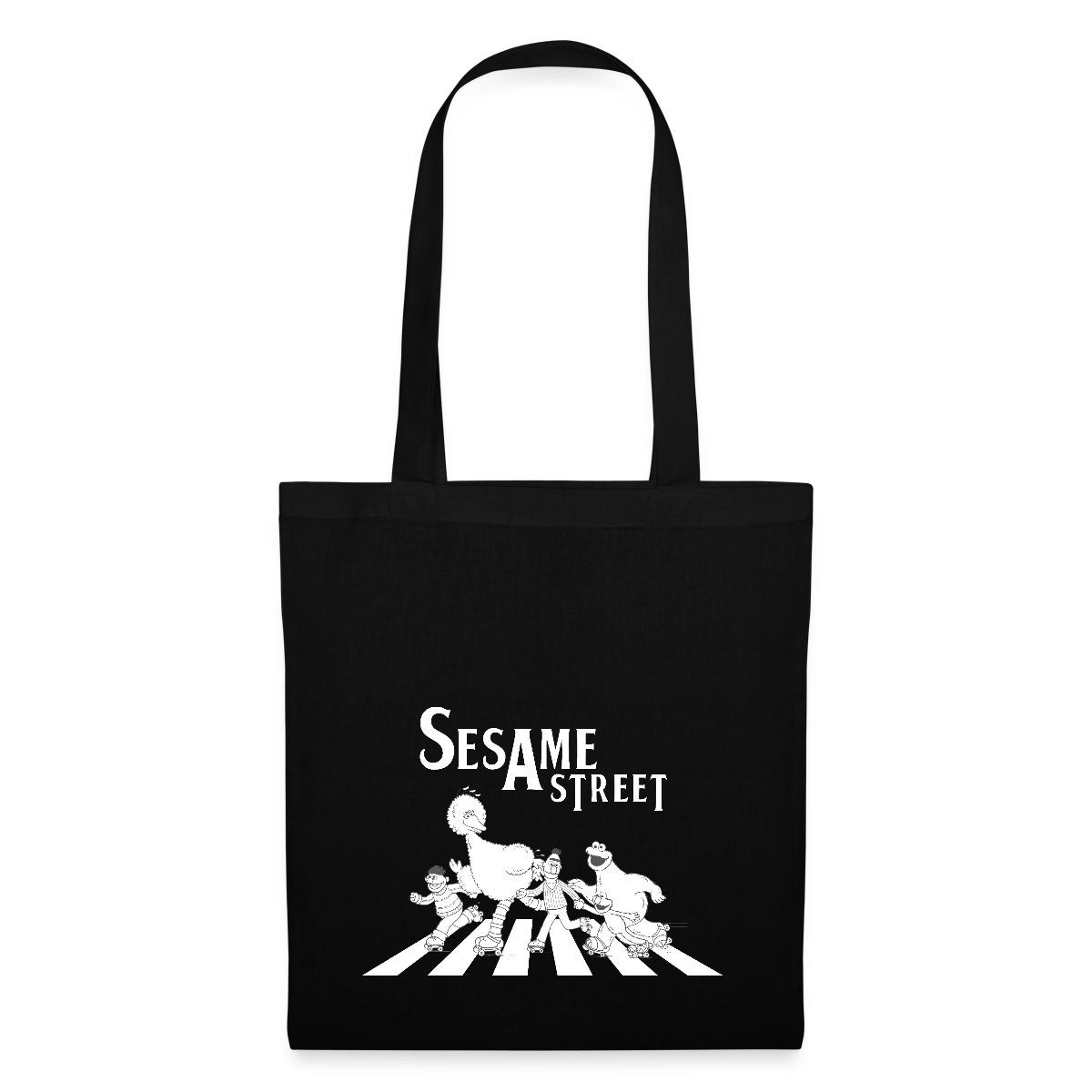 Henkeltasche Sesamstraße Zebrastreifen Klassiker Stoffbeutel