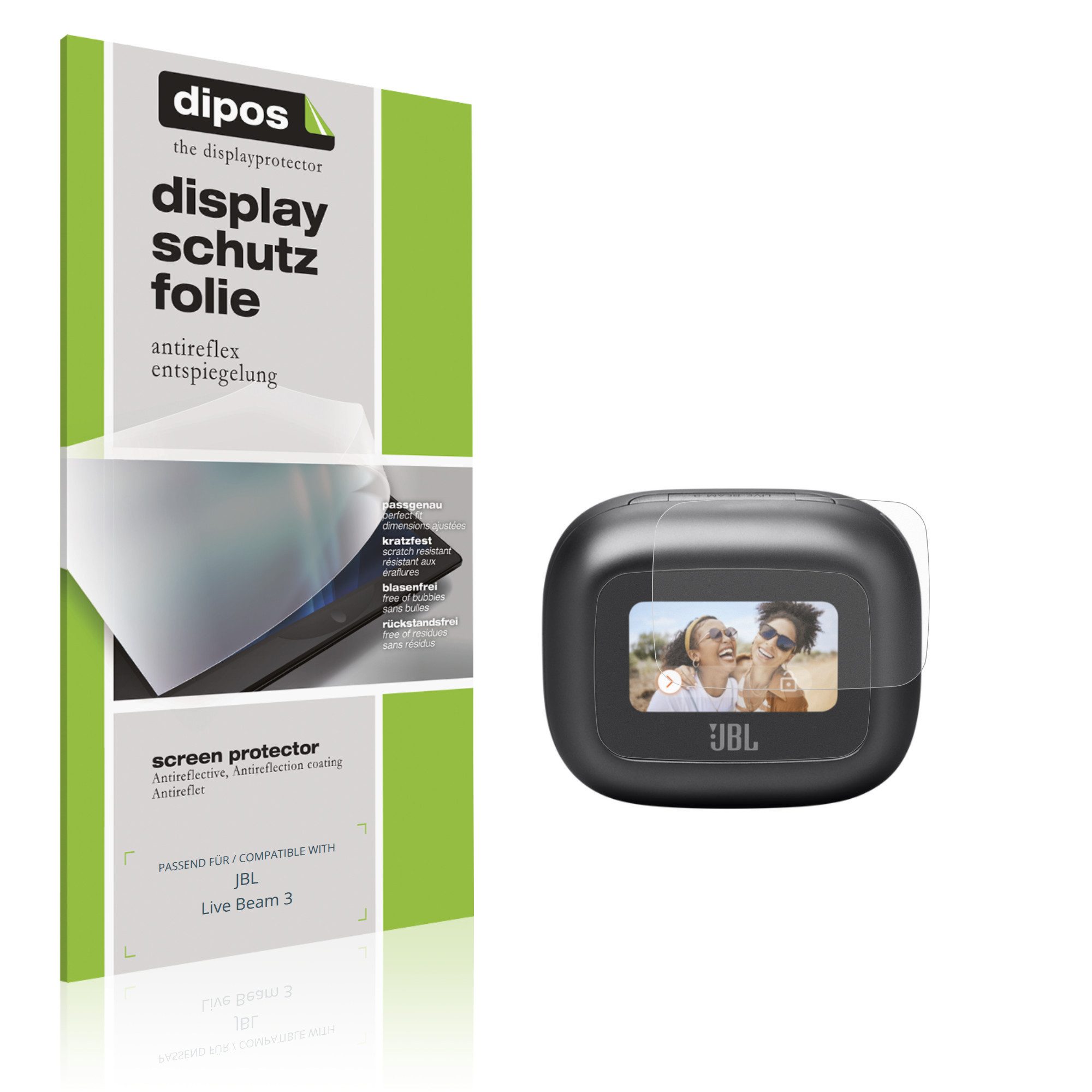 dipos Displayschutzfolie Schutzfolie für JBL Live Beam 3, 6 Stück, Displayschutz Schutz Folie Made in Germany
