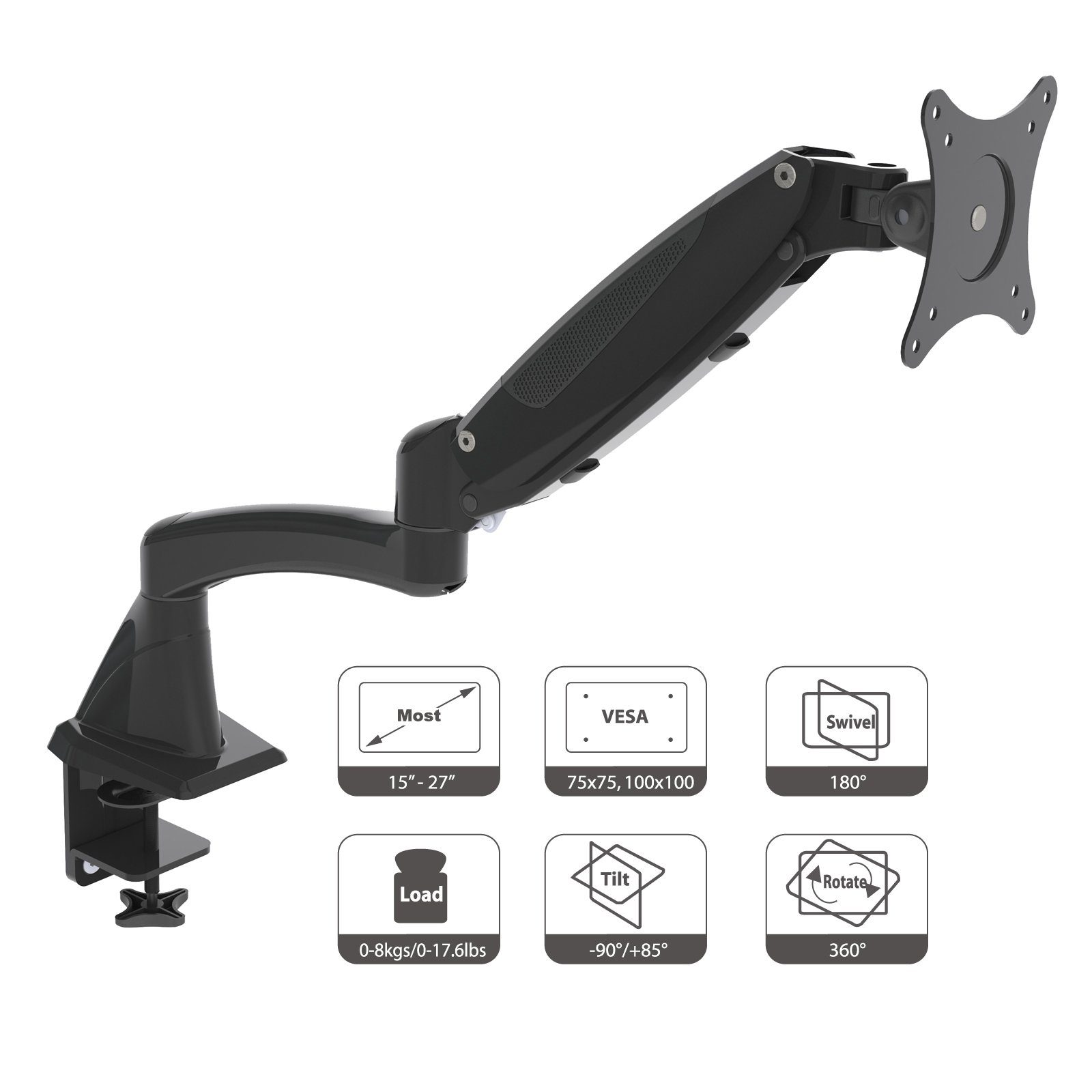 HFTEK Monitor-Halterung, (Monitor-Halterung für Bildschirme von 15 bis 34 Zoll)
